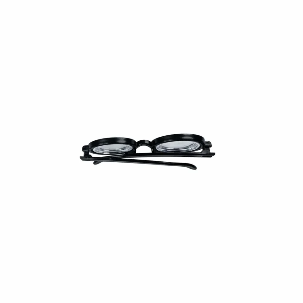 Occhiali Nerd Rotondi Neri con Lenti Spesse, Montatura Classica. Accessorio Carnevalesco