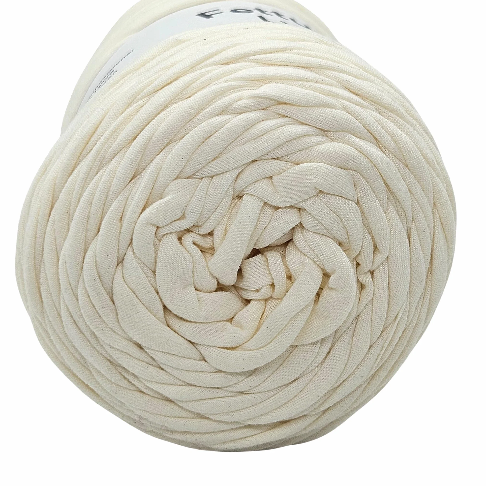 Fettuccia in Lycra per Uncinetto 400g 110m – Filato Elastico Morbido Resistente per Borse e Accessori Handmade (Panna)