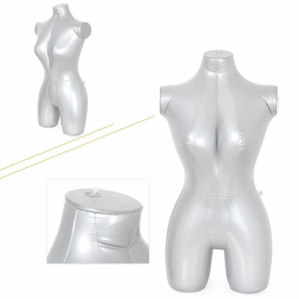 Manichino femminile mezzo corpo, Espositore portatile per abbigliamento, Busto fittizio