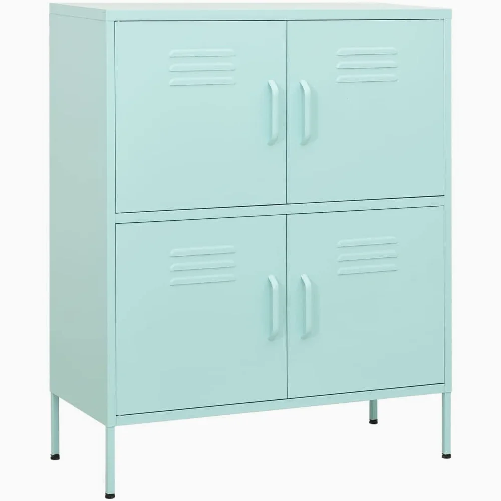 Armadio Archivio Schedario Armadio Ufficio Metallo Armadietto Menta 80x35x101,5 cm in Acciaio Per dipendenti casa ufficio scuola palestra
