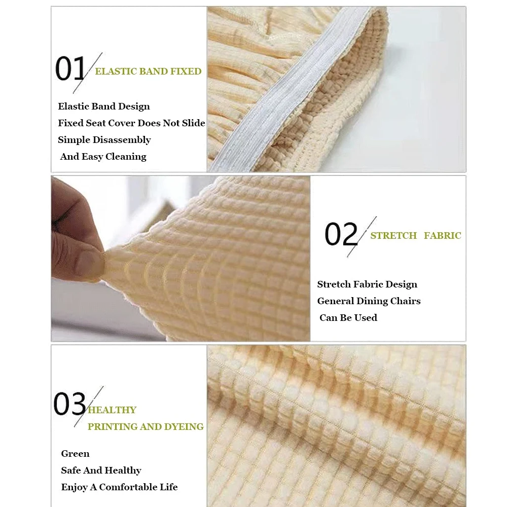 Coprisedia elastici per ufficio e sala da pranzo, elasticizzati (1/2/4 pezzi), impermeabili, protezione per mobili per soggiorno e scrivania, eleganti e durevoli