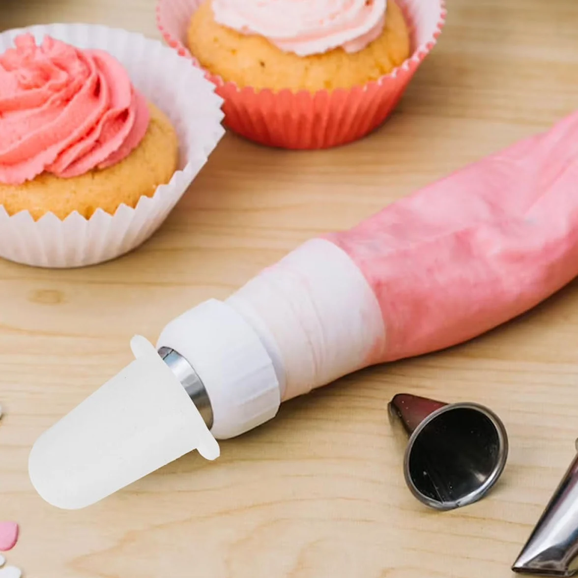 TOYANDONA 6 Pezzi Coperture Protettive in Silicone per Punte da Torta, Flessibili e Resistenti, Adatte alla Maggior Parte delle Punte per Decorare Torte in Bianco