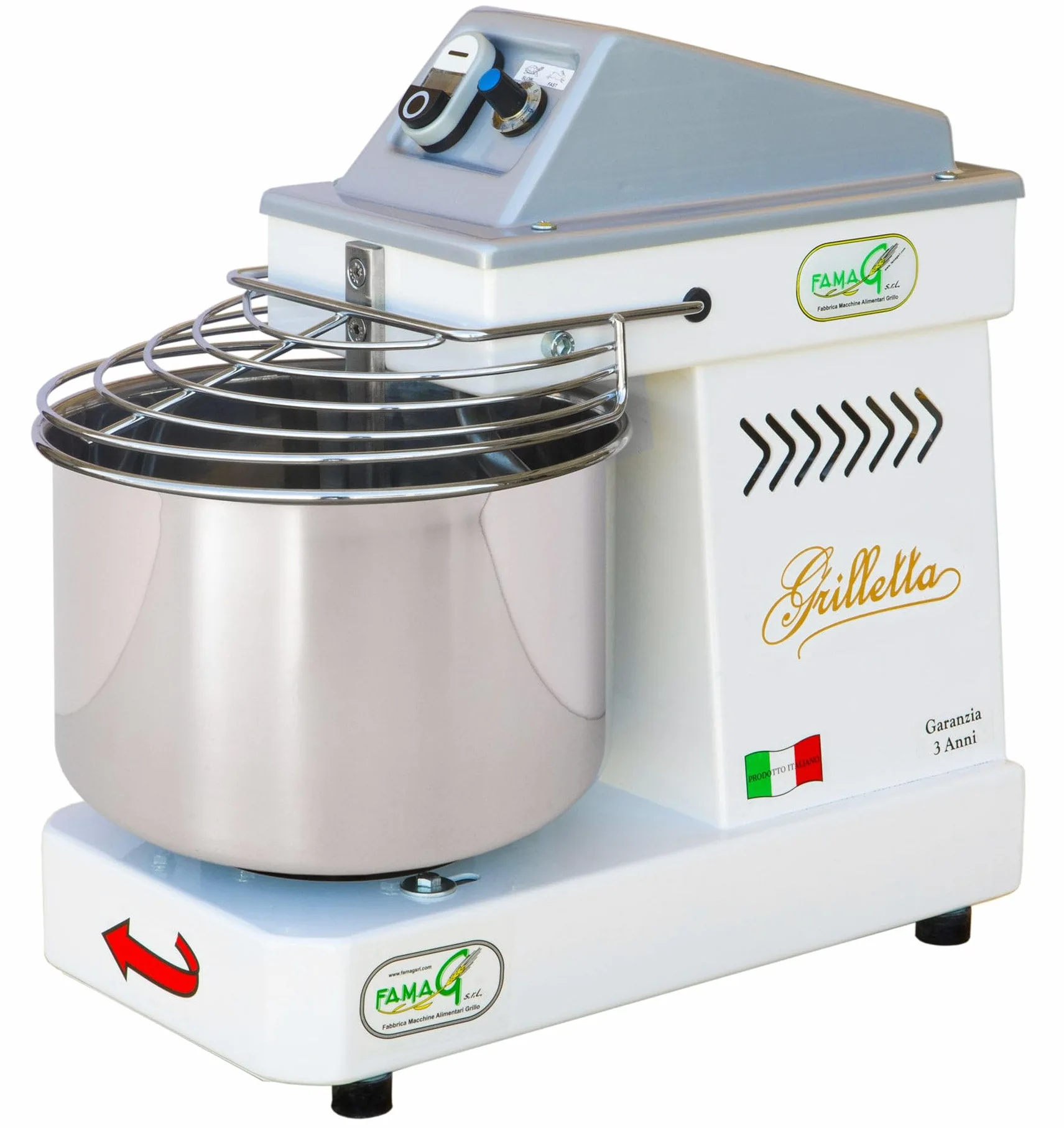 Impastatrice a Spirale Testa Fissa 5Kg 350W Famag Grilletta IM5/230 10 Velocità