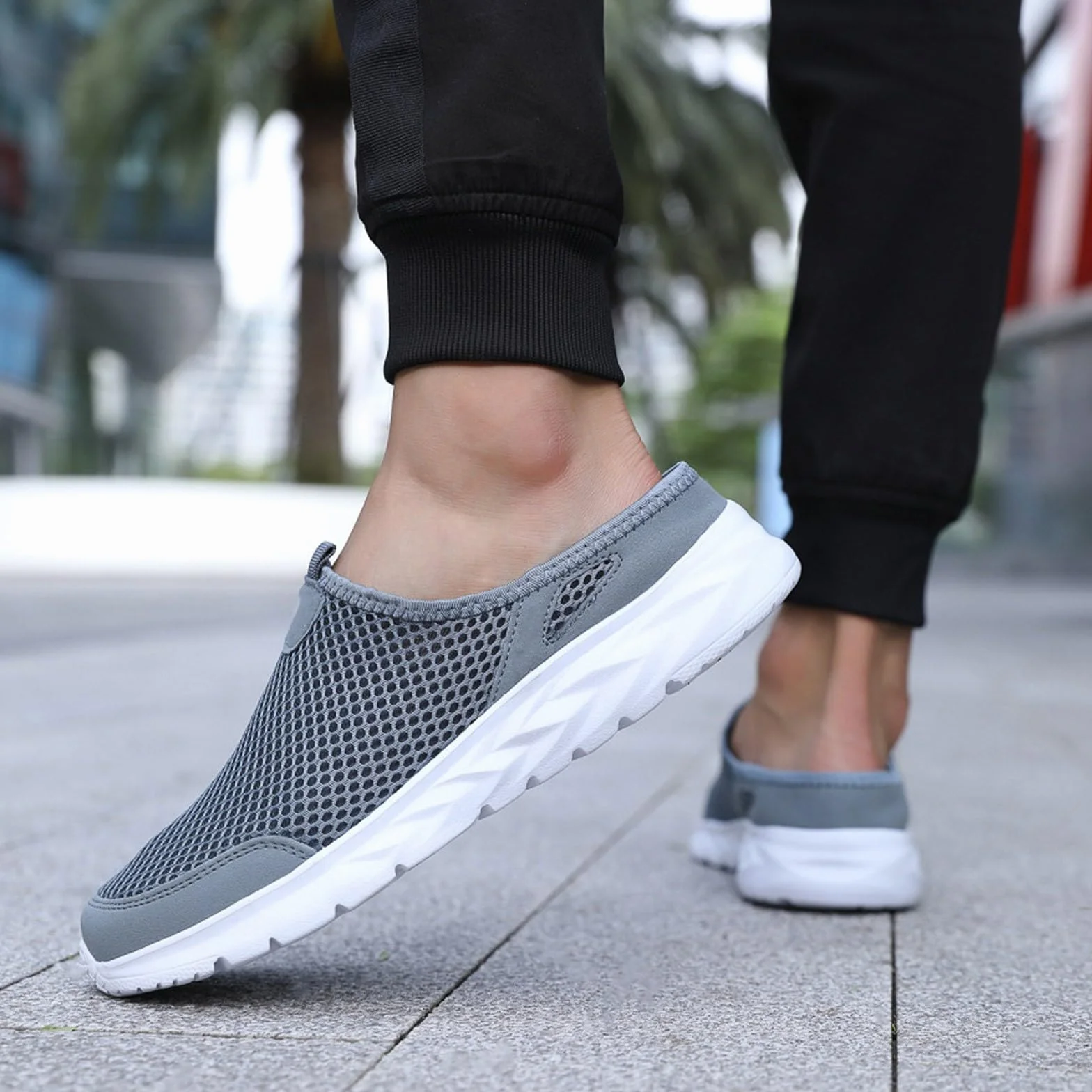 Ciabatte Ortopediche Uomo Scarpe Camminata Slip On Estive Pantofole Antiscivolo Chiuse Scarpe con Plantare Estraibile Comode Morbido Traspiranti Sneakers Uomo Leggere Casa Outdoor Jogging