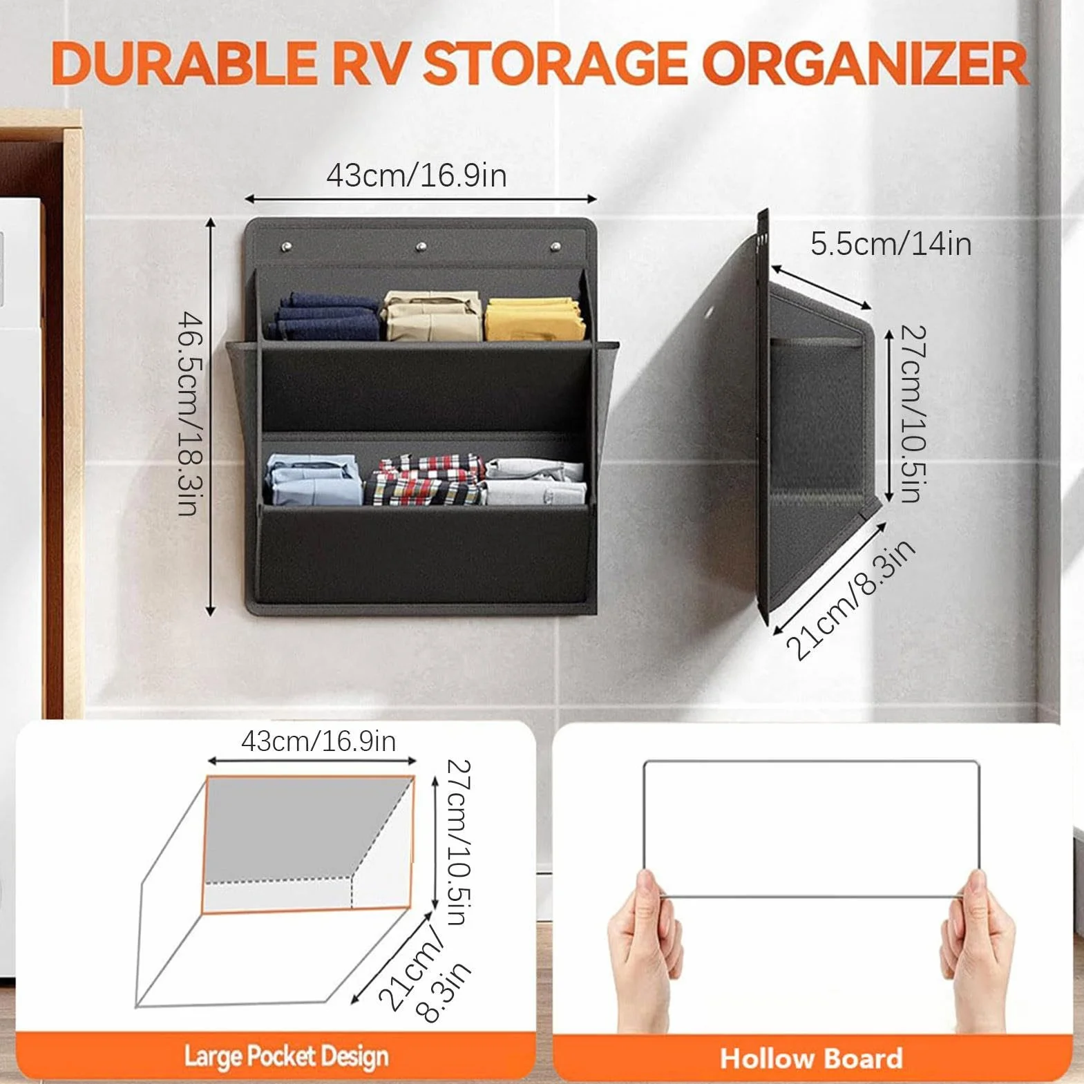 Scarpiera da parete per camper ABS con supporto adesivo design compatto organizzatore