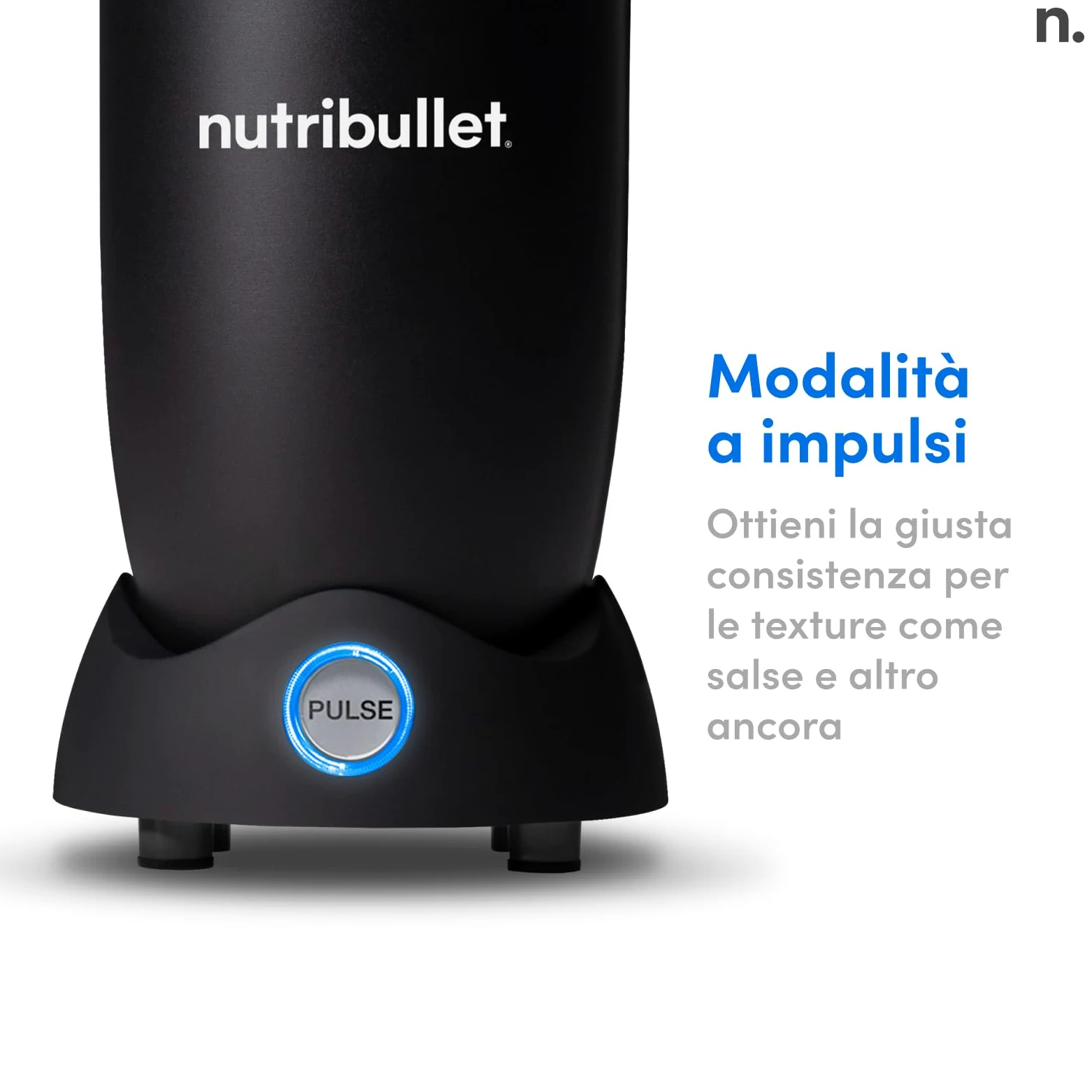 Nutribullet Pro 1200, Frullatore Elettrico, Tritatutto, Frullatore Smoothie, Frullatore Tritatutto Multifunzione, 1200w di potenza, bicchieri da 700ml e 900ml, nero, NB120MB