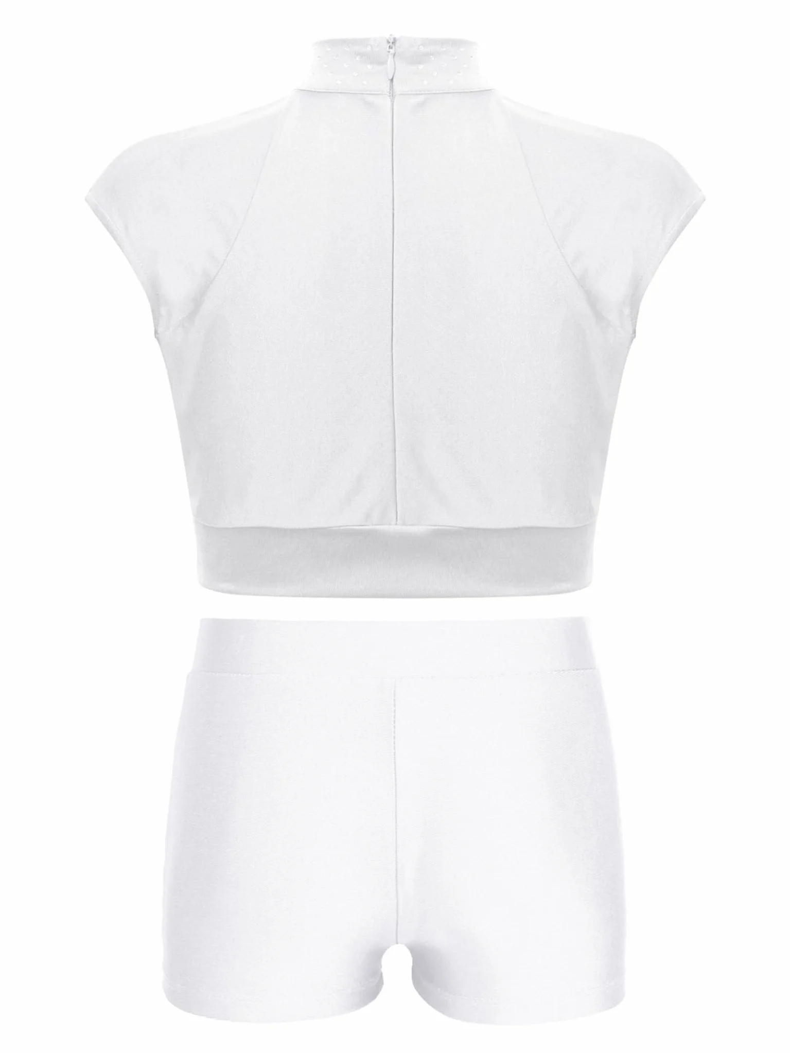 Yhong Abito Sportivo Ginnastica Bambine Crop Top Corto Pantaloni Sportivi Completo Yoga Palestra