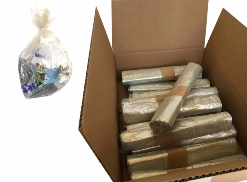 200 Sacchi trasparenti 70x110 immondizia raccolta differenziata, 20 rotoli da 10, Sacchi spazzatura grandi condominiali.