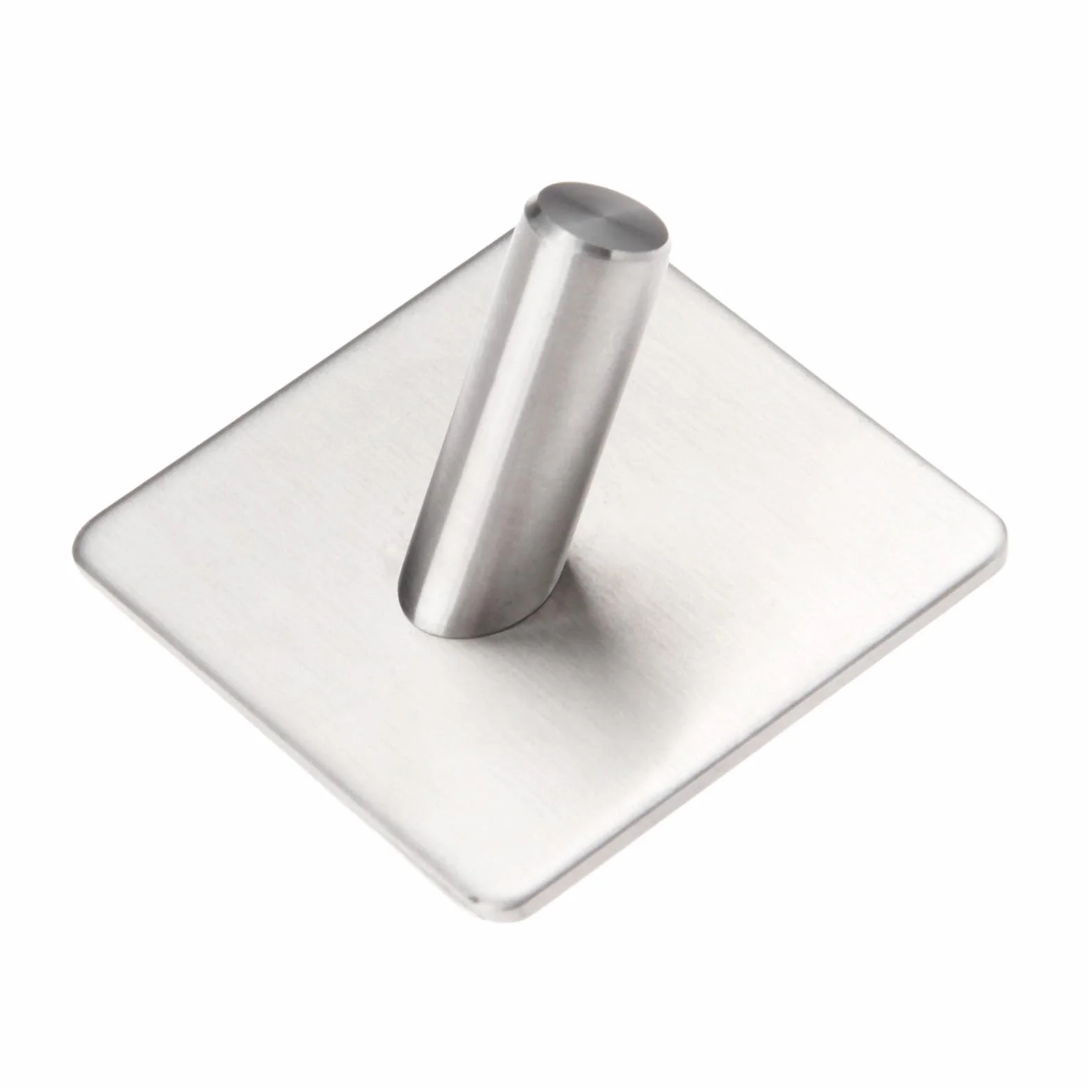 Gancio Autoadesivo Acciaio Inox 45 mm Portachiavi Bagno Cucina Asciugamano Montaggio a Parete