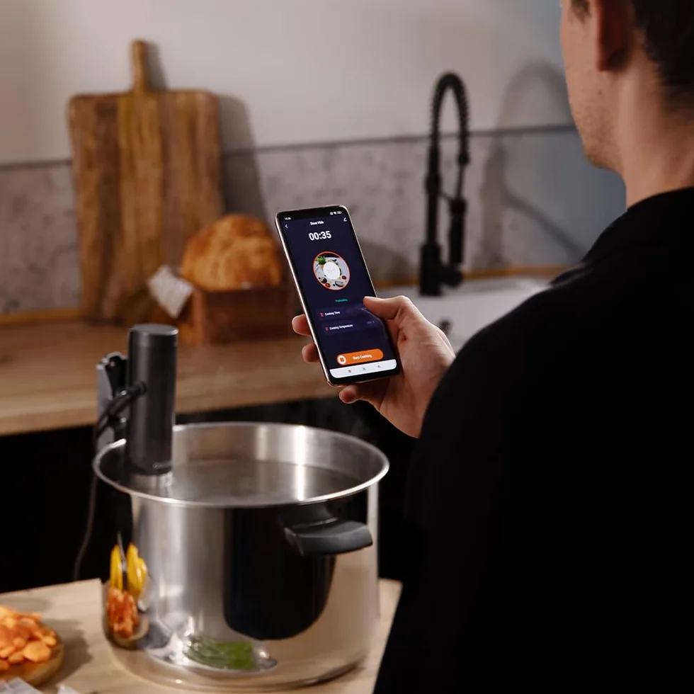 Cecotec SlowVide 1000 Connected Sous Vide 1000W 5-95°C Wi-Fi Touchscreen 15L IPX7
