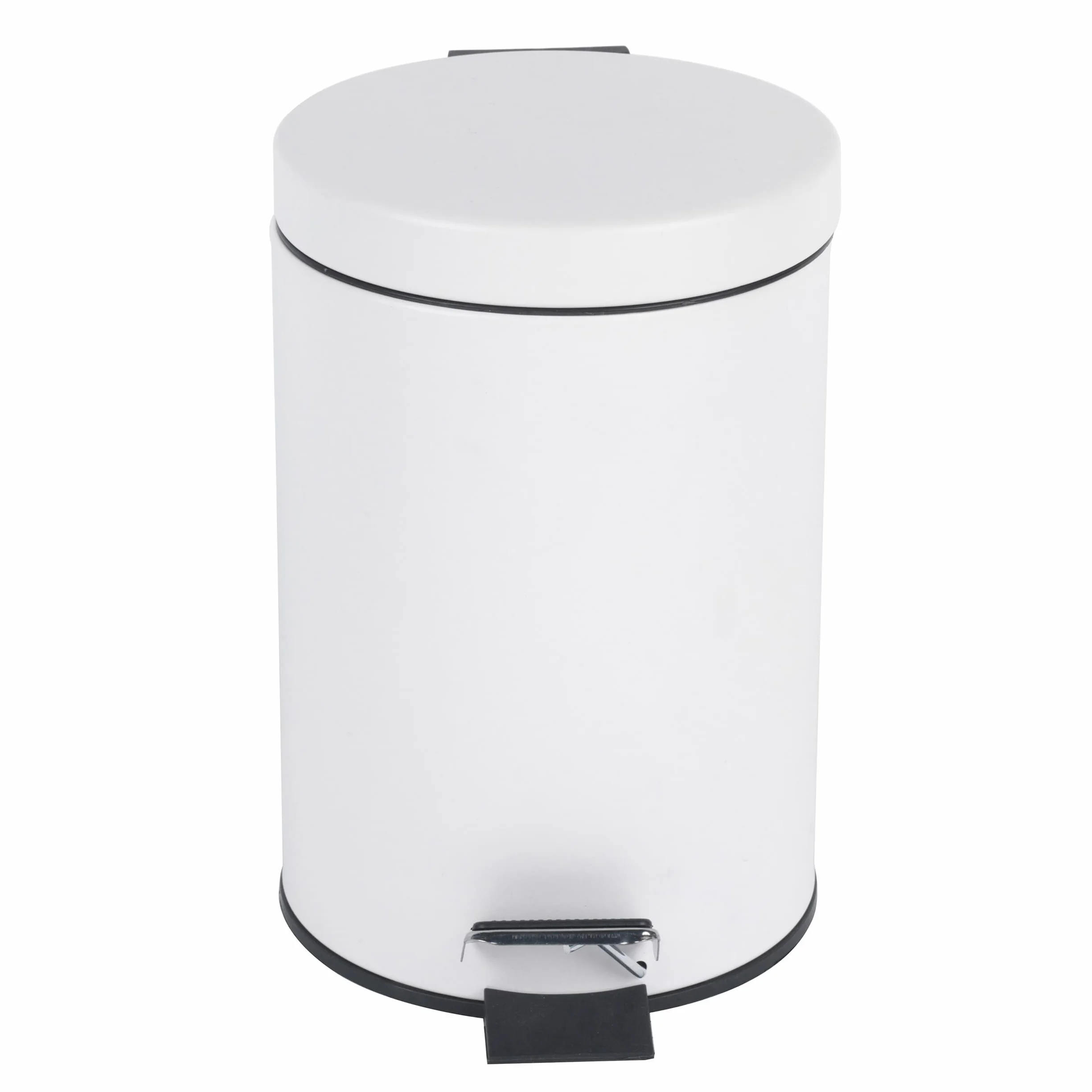 Beldray LA038098WHT Pattumiera rotonda con coperchio a chiusura ammortizzata, capacità 3L, con pedale intelligente, facile da svuotare, smaltimento rifiuti, contenitore rifiuti, bianco