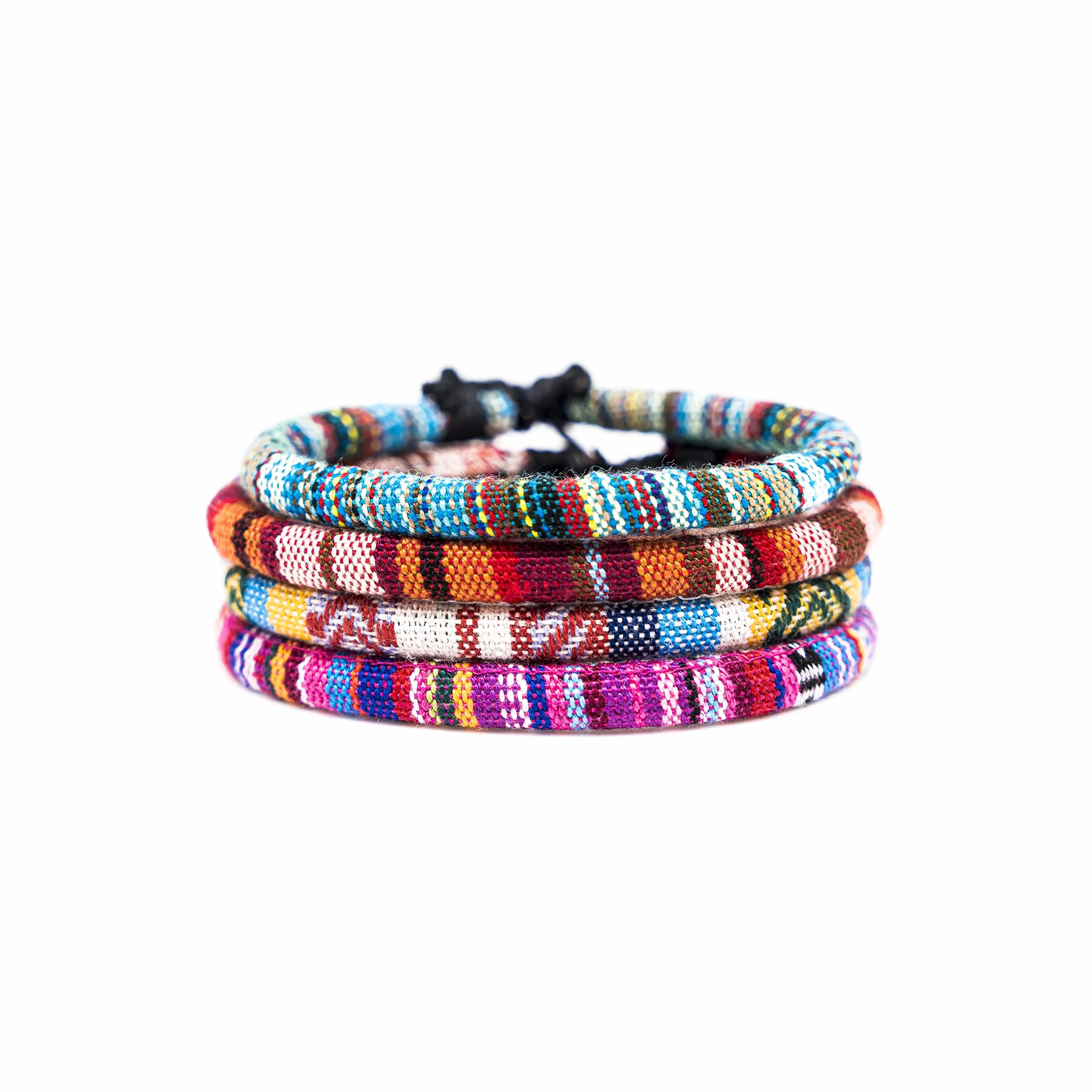 Cavigliera Sottile Boho Hippie Etnico Impermeabile Regolabile Turchese Multi Profondo Set di 4