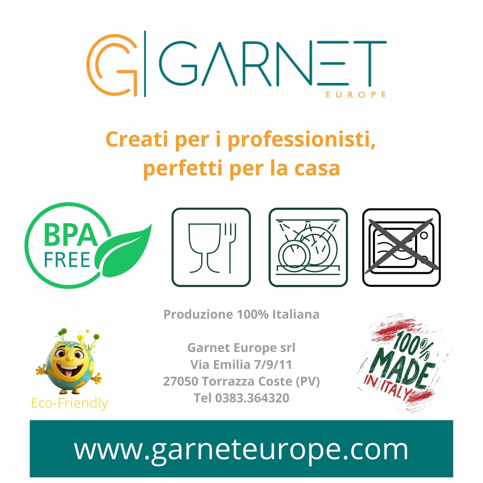 Bicchiere in Plastica Riutilizzabile Granity Trasparente 40cl 6 Pezzi Lavabile in Lavastoviglie Made in Italy