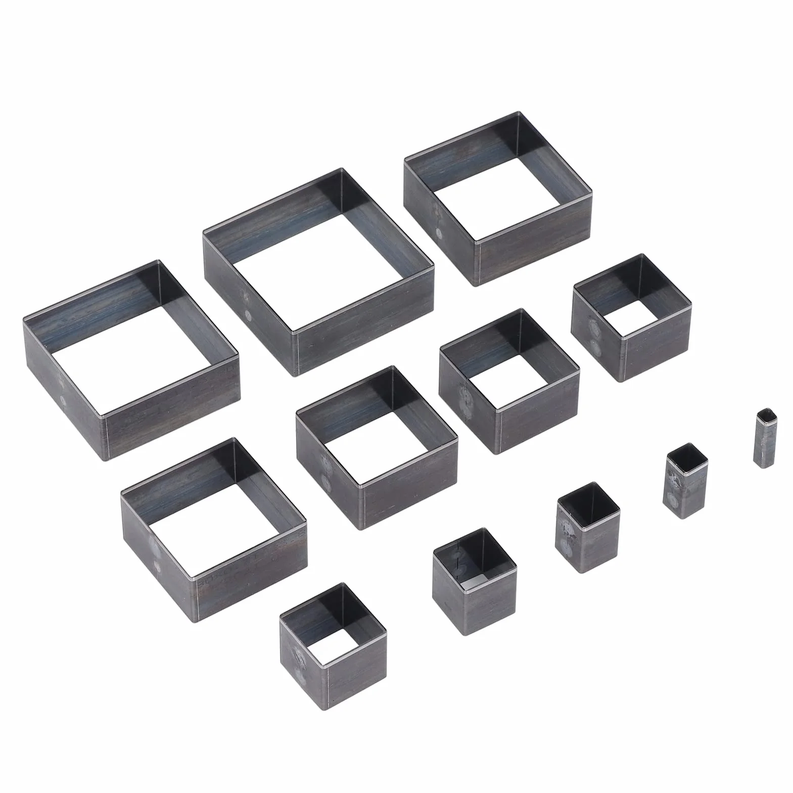 Fustella per Punzonatura in Pelle, Fustella Quadrata in Pelle 5mm‑60mm Fustella per Punzonatura per Artigianato in Pelle Fai-da-te Fatto a Mano, Fustellati