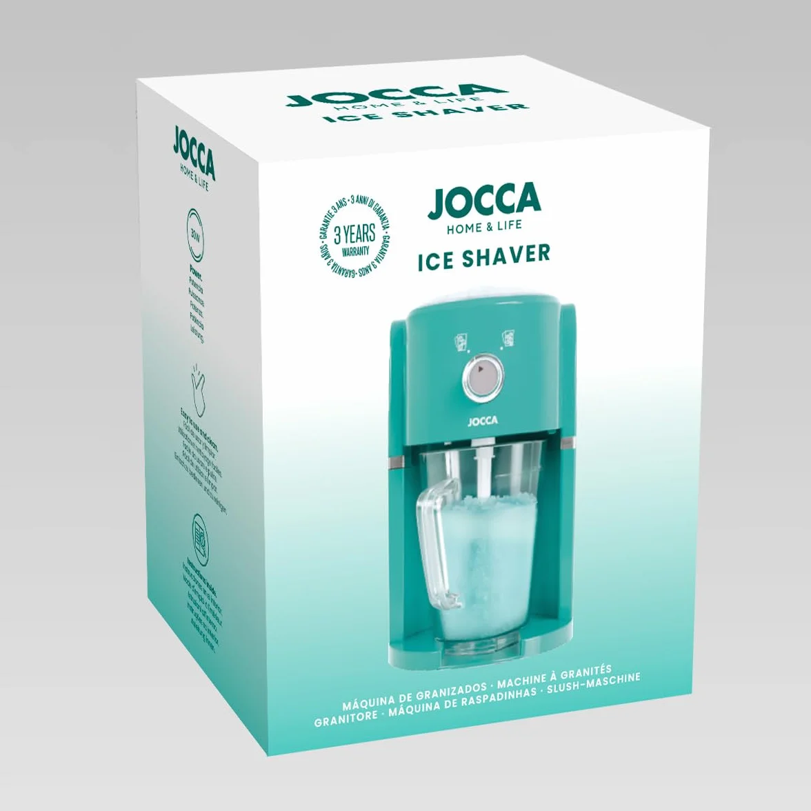 Jocca Macchina per Fare Granite elettrica Lame in Acciaio Inossidabile capacità 1,1 L