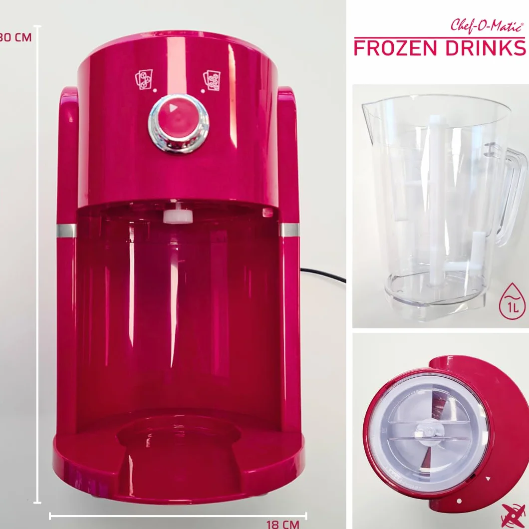 Tritaghiaccio Elettrico Frozen Drinks Lama Acciaio Inox Capacità 1.1L 30W