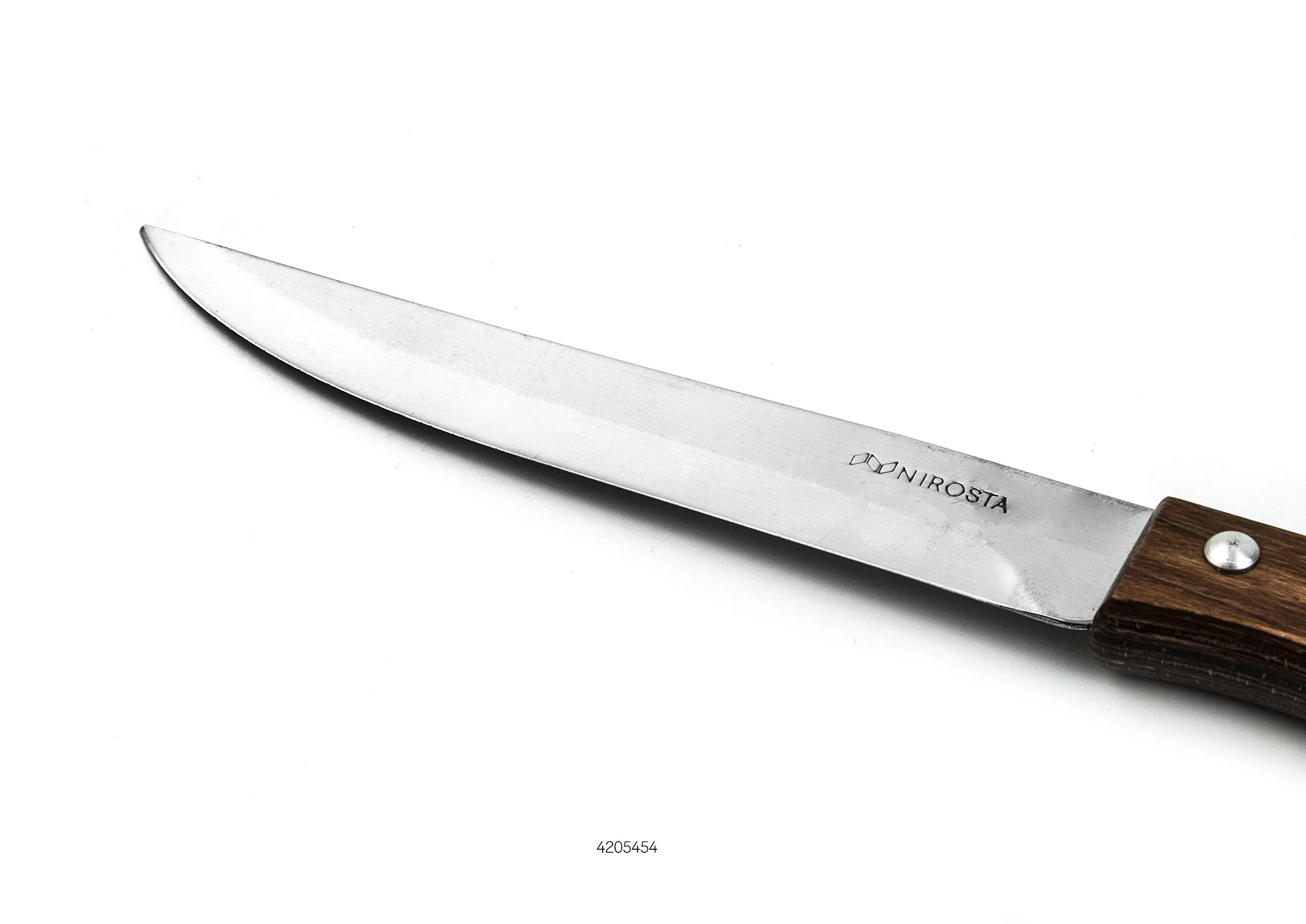 Nirosta FACKELMANN Coltello multiuso con lama in acciaio inox affilata manico legno pressato packawood, 22 x 2 cm, 1 pezzo