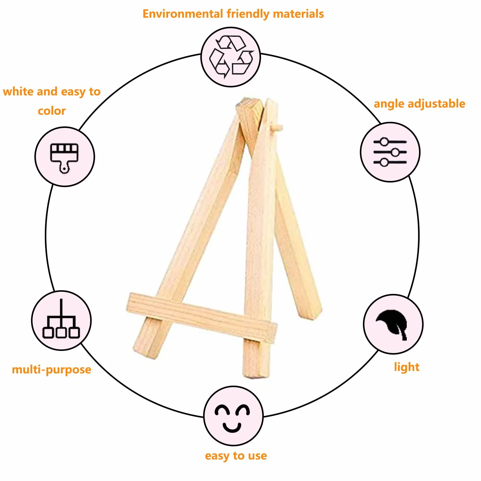 ZoeTekway 10 mini cavalletto da tavolo in legno triangolare per esposizione