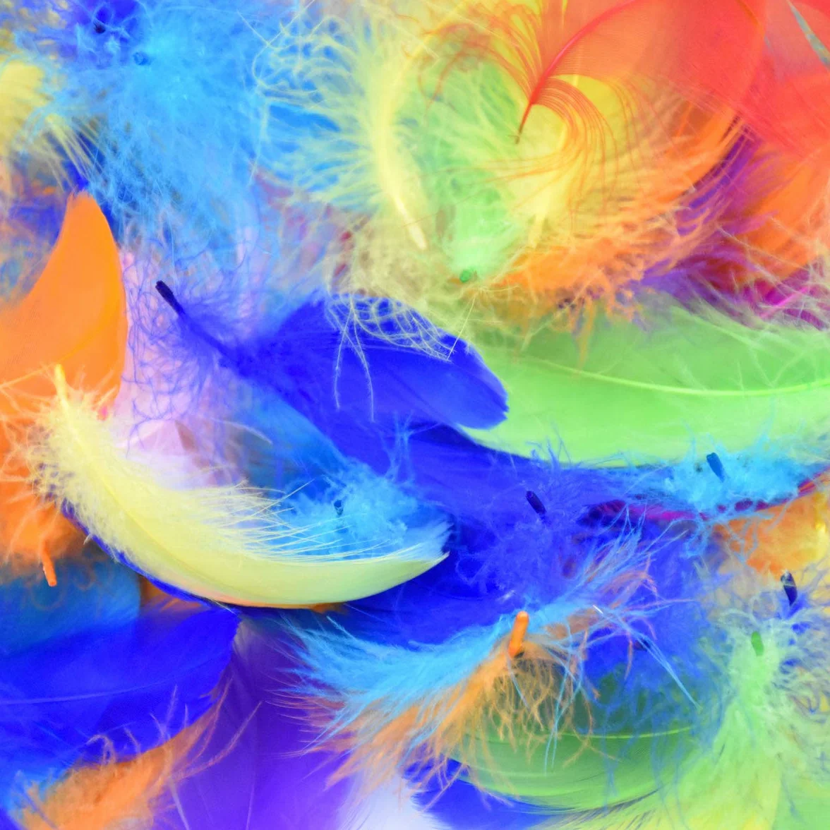 Piume Colorate Naturali 100 Pezzi per Acchiappasogni Fai da Te, Cappelli, Carnevale