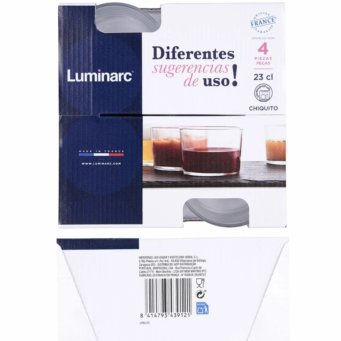 Luminarc Vetro piccolo bicchiere con custodia 23 xl 4 pezzi