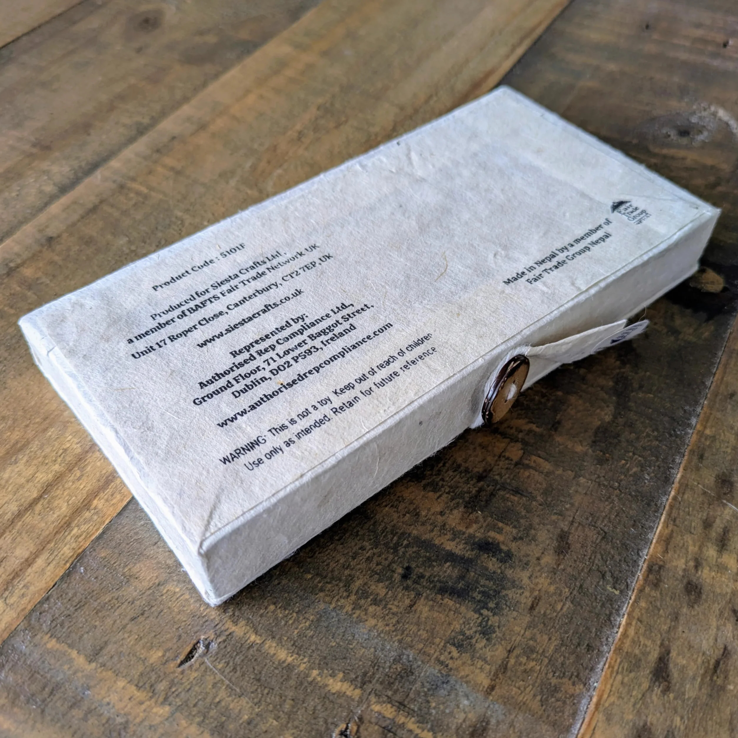 Siesta Collana Mallah Mala 108 perline legno Uttis rosario buddista nappa rossa scatola regalo Lokta