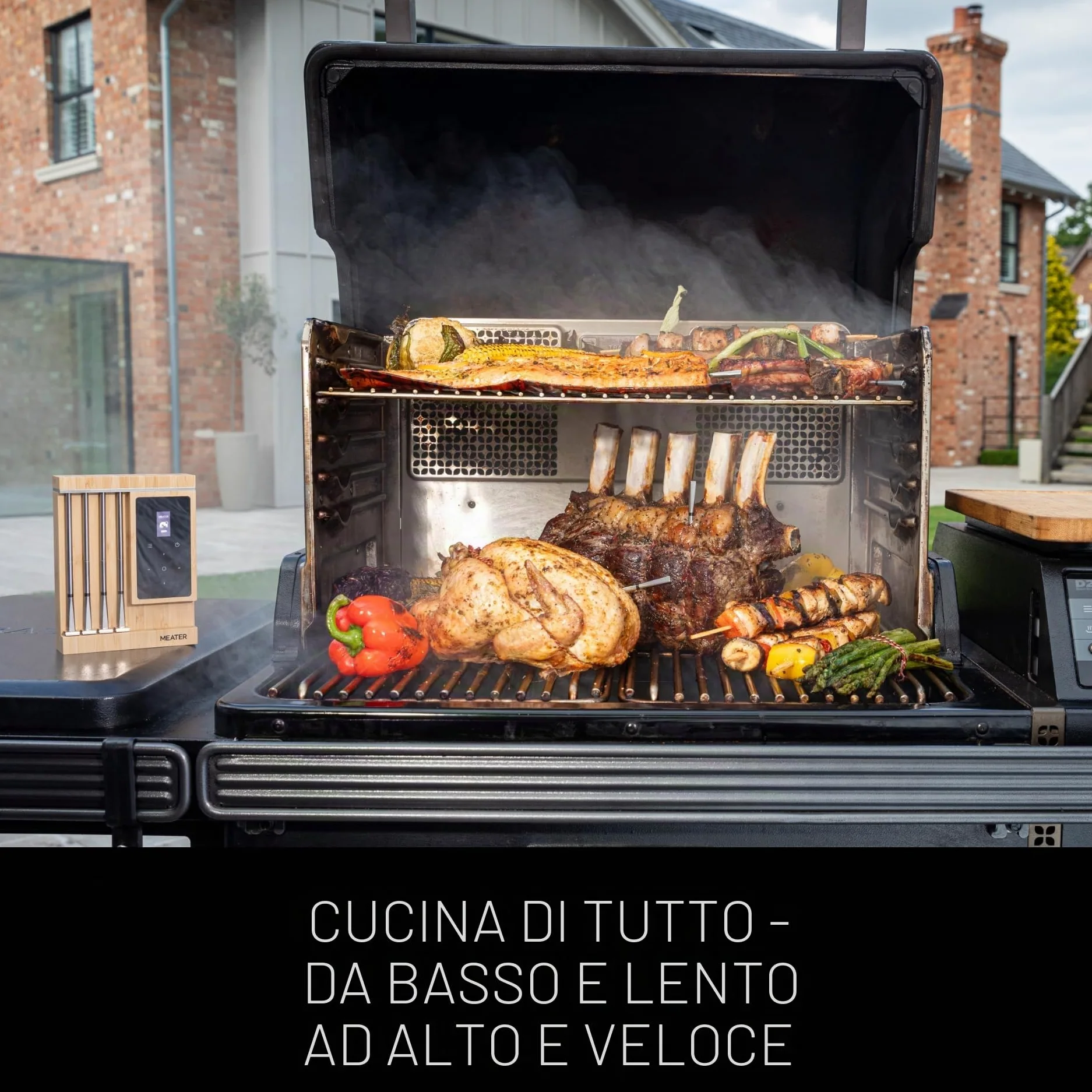 MEATER Pro XL [Novità]: Il termometro per carne wireless intelligente con quattro sonde avanzate | Sensori Multisensore | BBQ, forno, barbecue, affumicatore, friggitrice ad aria calda, friggitrice