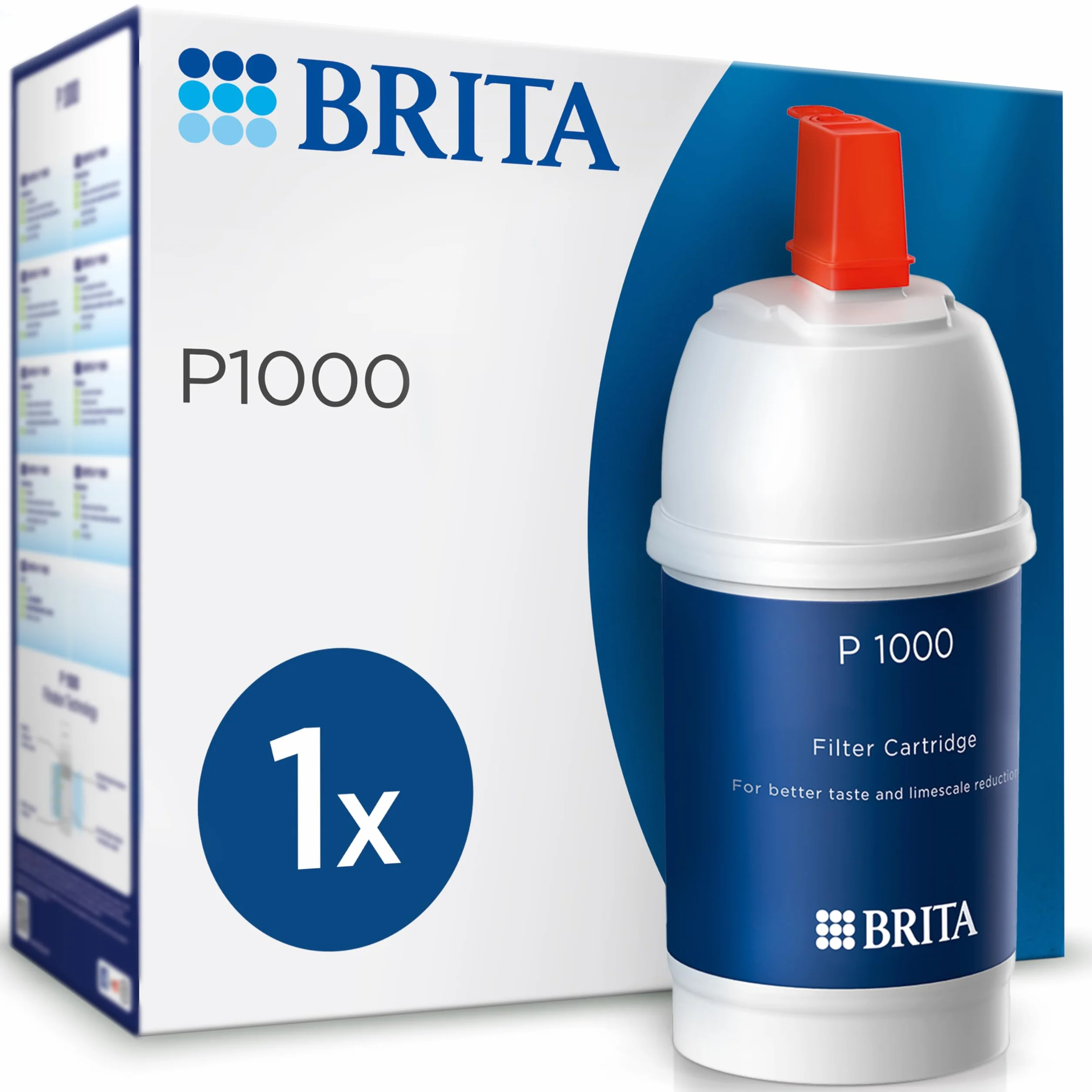 BRITA filtro P1000 per sistema filtrante mypure P1, 1200 l / 12 mesi - riduce calcare, metalli, cloro