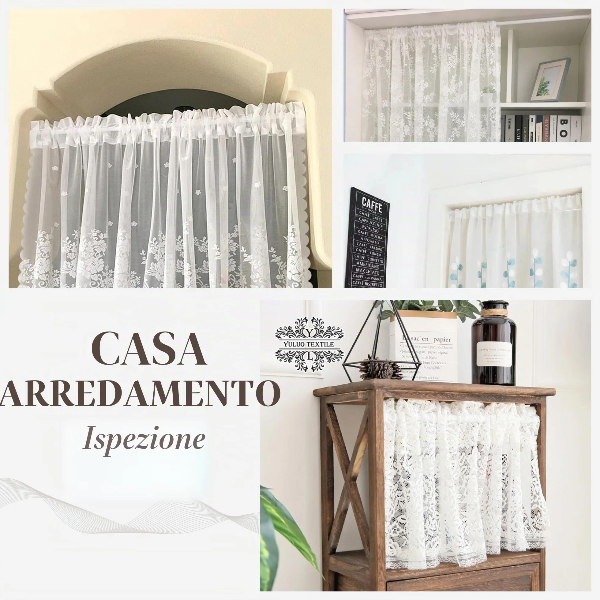 Aste per Tende Senza Forare Bistrot Con Morsetto Ventose Viti 30-45 cm Bianco Confezione da 2