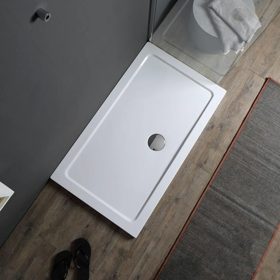 Kiamami Valentina Piatto Doccia Rettangolare 70x90 in Acrilico e ABS Bianco | Alba