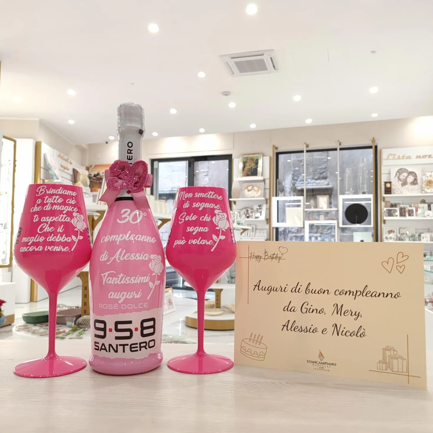 BOTTIGLIA Spumante Bicchiere Personalizzabili San Valentino Anniversario Proposta Matrimonio