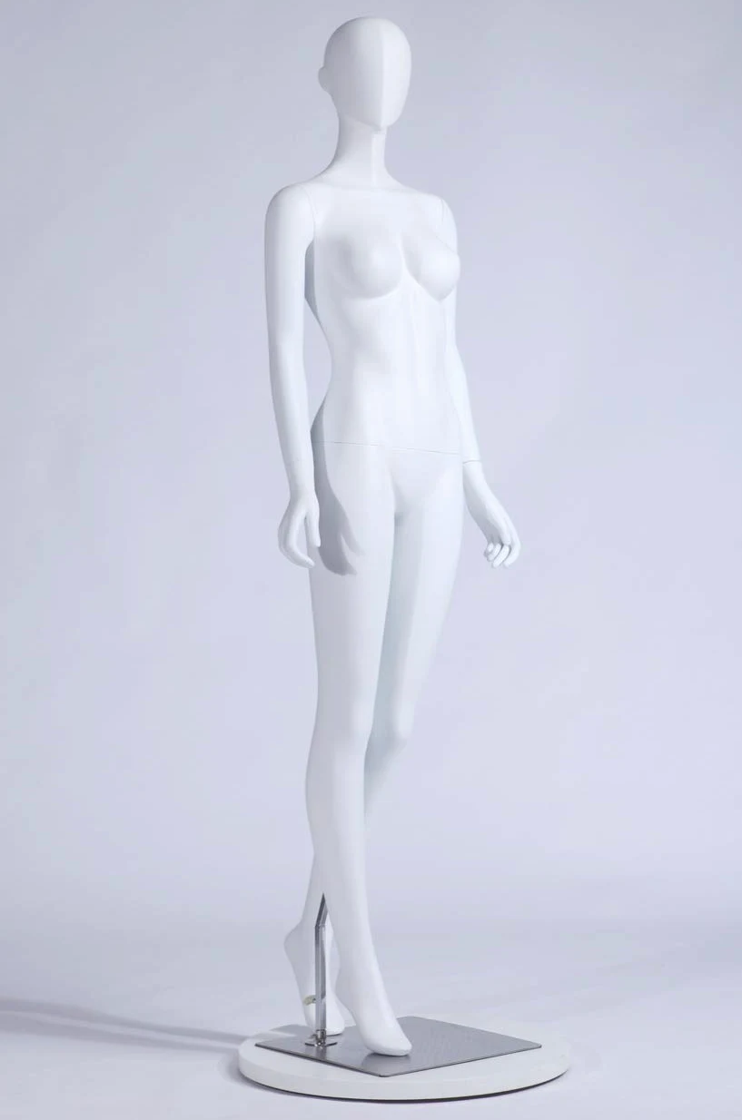 S-12 Donna Femminile Manichino Testa Astratta Nuovo Maschio Femmina Eurotondisplay bella astratta Bianco Opaco verniciato (S-12 Donna Femmina)