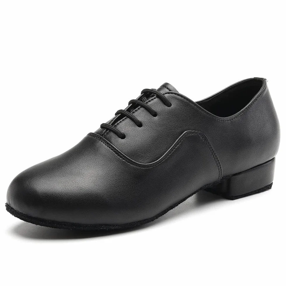 Scarpe da Ballo Latino Americano Uomo Salsa Tango Jazz Tacco Basso
