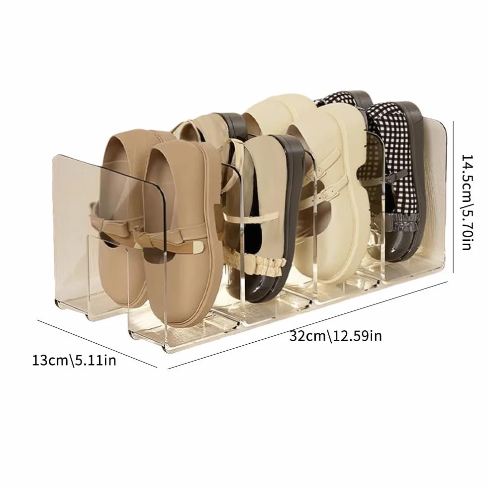 Scarpiera trasparente acrilica 4 sezioni organizer scarpe bambini