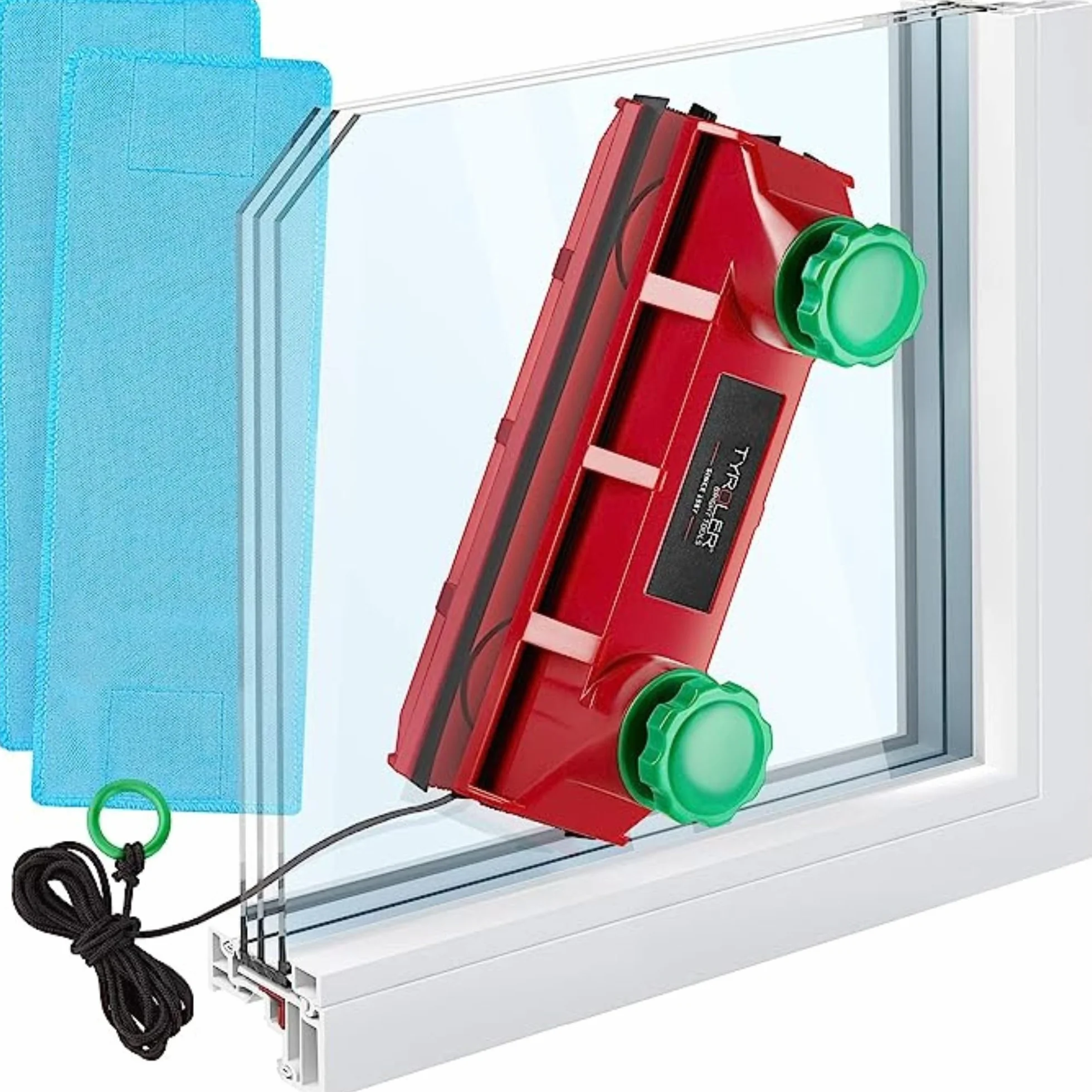 Tyroler Il Glider D-4 Lavavetri Magnetico per Doppio Vetro | Per Vetri Singoli, Doppi o Tripli 2-40mm | Pulisci Vetri Magnetico Doppio Vetro | Pulitore Vetro Magneticos, Lavavetri Finestre Magneticos