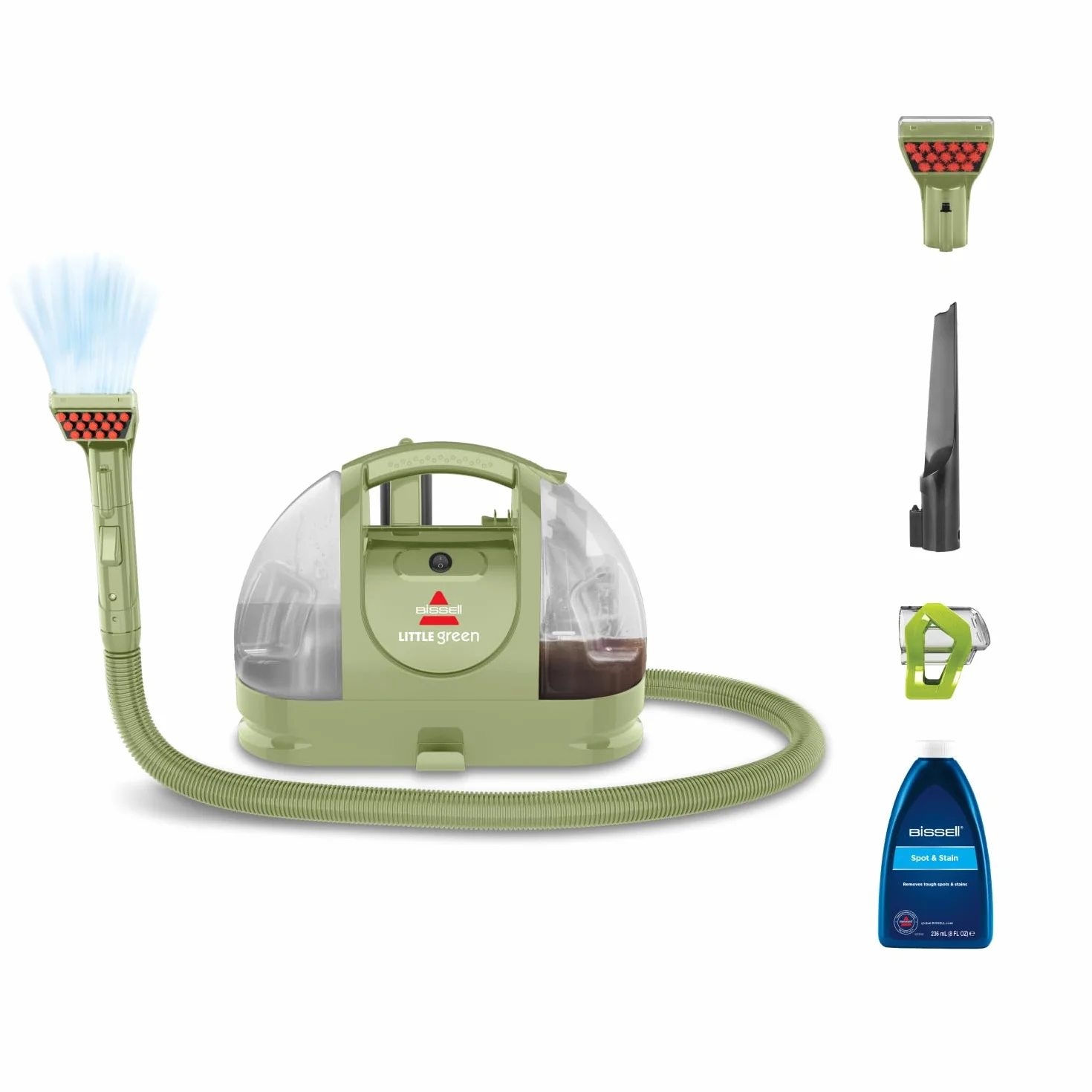 BISSELL Little Green, Lavatappeti, Lavatappezzeria per Macchie Quotidiane e Sporco, Lava Tappezzeria per Tappeti, Auto, Pulisci Divani, Moquette, Materassi e Altro, Potente Motore da 340W, 4098N