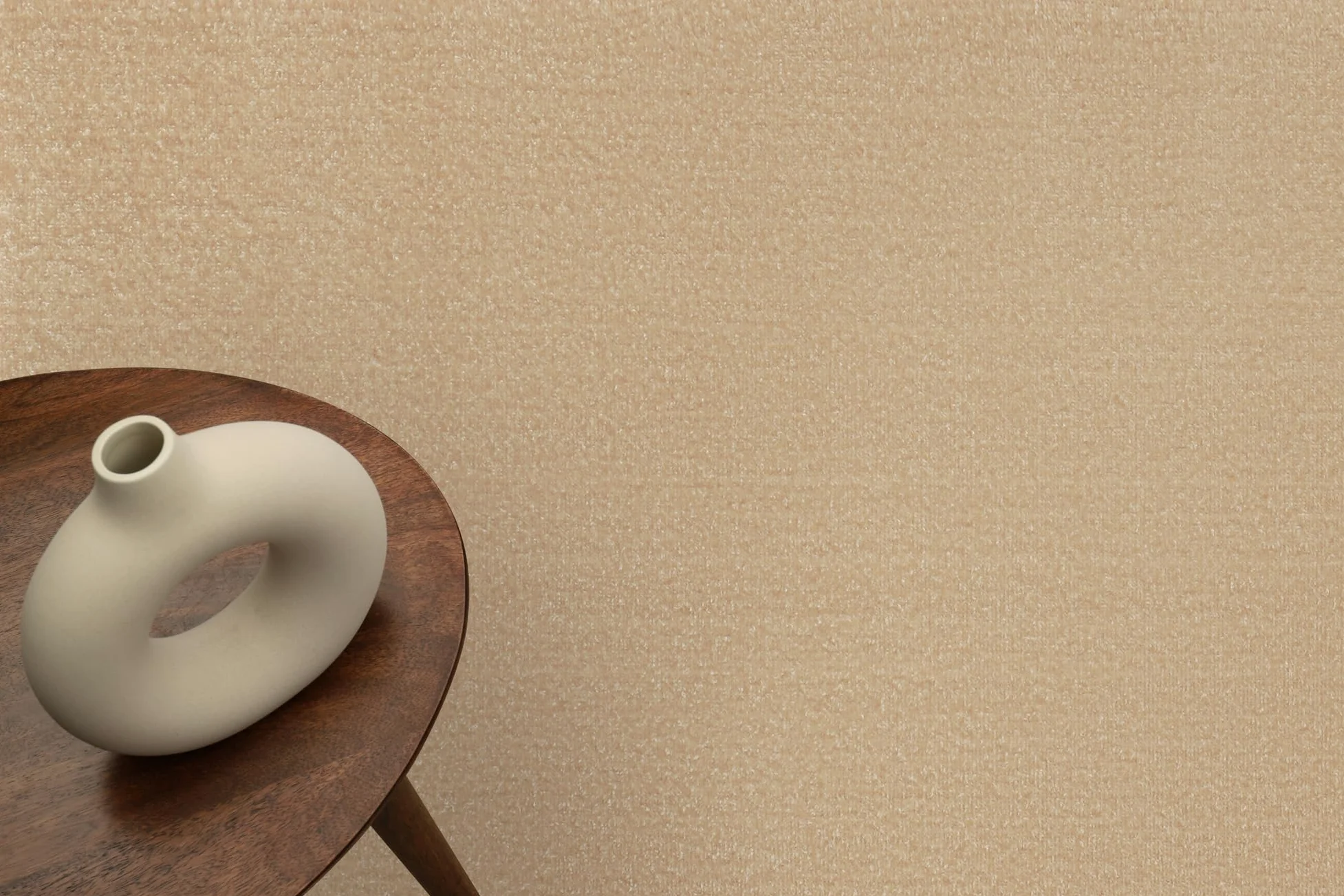 TAPISO Tappeto Quadrato a Pelo Corto, per Interni ed Esterni, Resistente ai Raggi UV, Beige, Tinta Unita, per Soggiorno, Camera da Letto, cameretta dei Bambini, Moderno, Certificato Öko-Tex 250 x 250