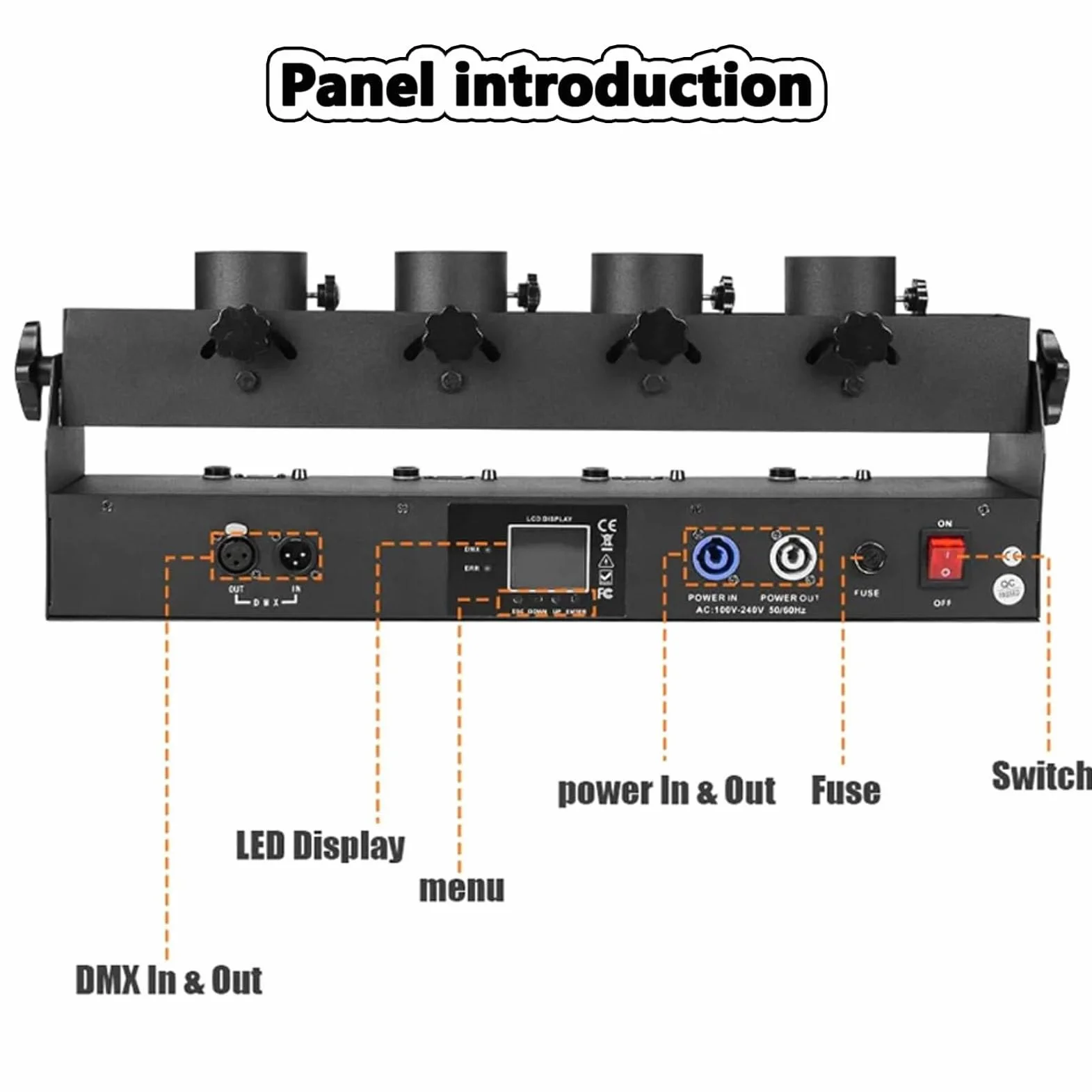 Lanciatore di coriandoli elettrico, macchina professionale per lancio di coriandoli a 4 colpi, cannone per coriandoli DMX512/telecomando per matrimoni, spettacoli, discoteche, club, palco, feste