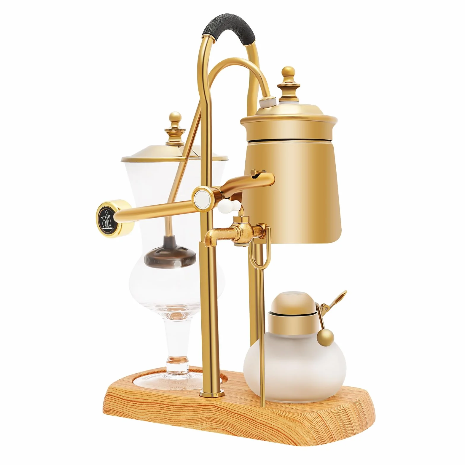 Sifone per caffè e caffè creativi, stile vintage, gravity, in vetro, per caffè a sifone, sottovuoto, design a vuoto belga, base stabile, pratica maniglia