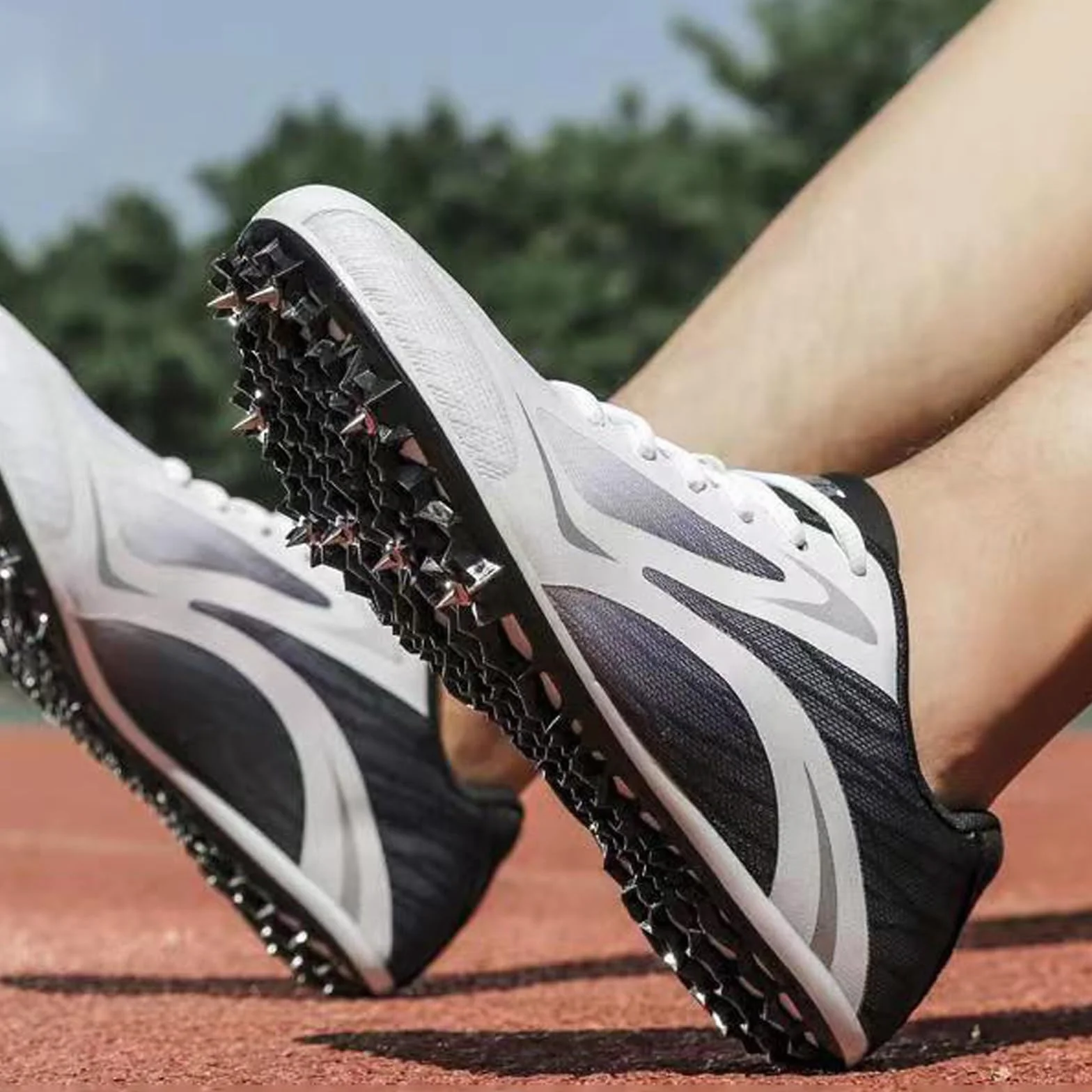 Scarpe Chiodate Atletica Leggera,Unisex Chiodate Scarpe,Scarpe per Atletica Leggero,Migliora La Stabilità del Piede,Morbido,per Adatto A Uomini,Donne E Figli