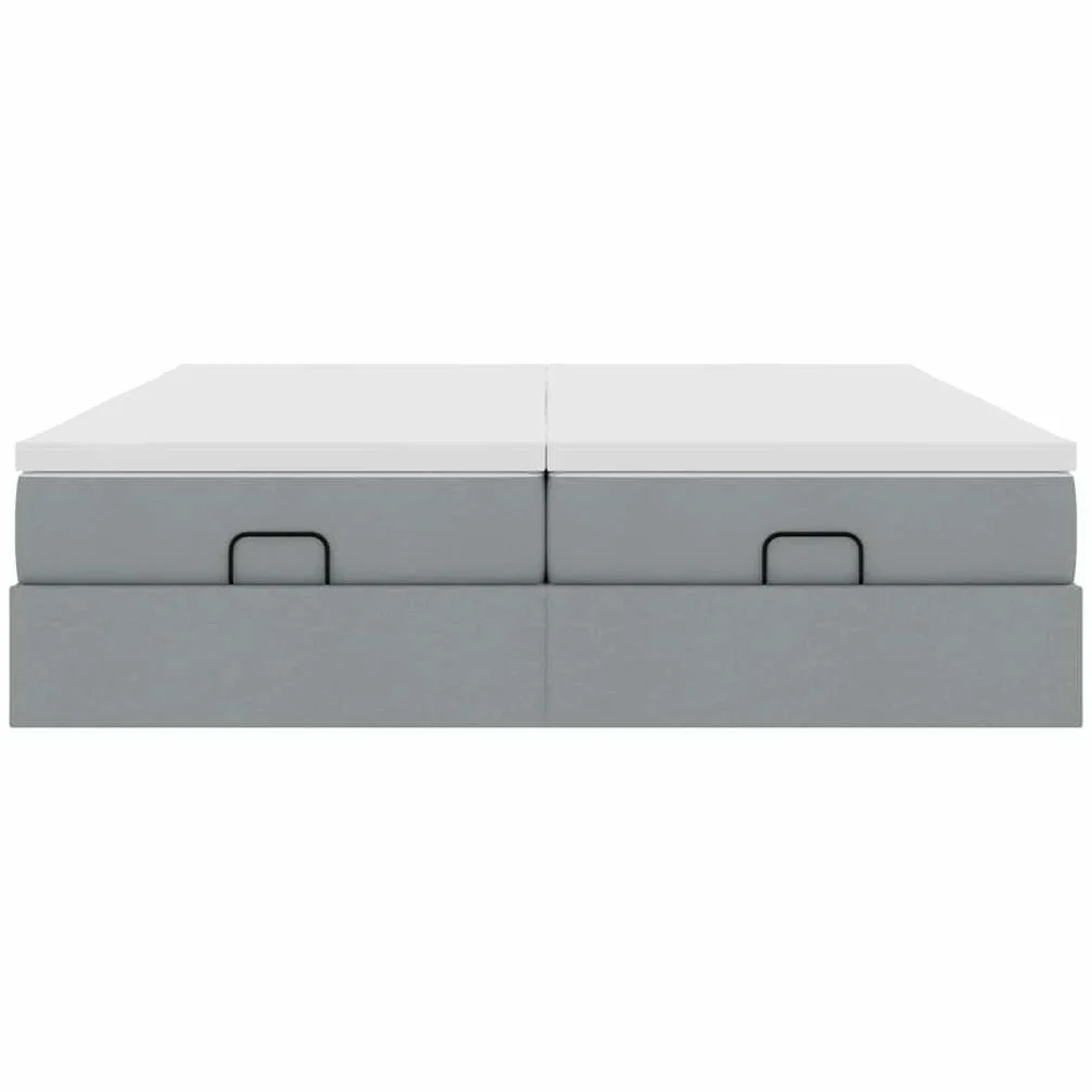 Generico Struttura Letto Pouf con Materassi 160x200 cm in Tessuto,Letti e telai per Letti,3311234