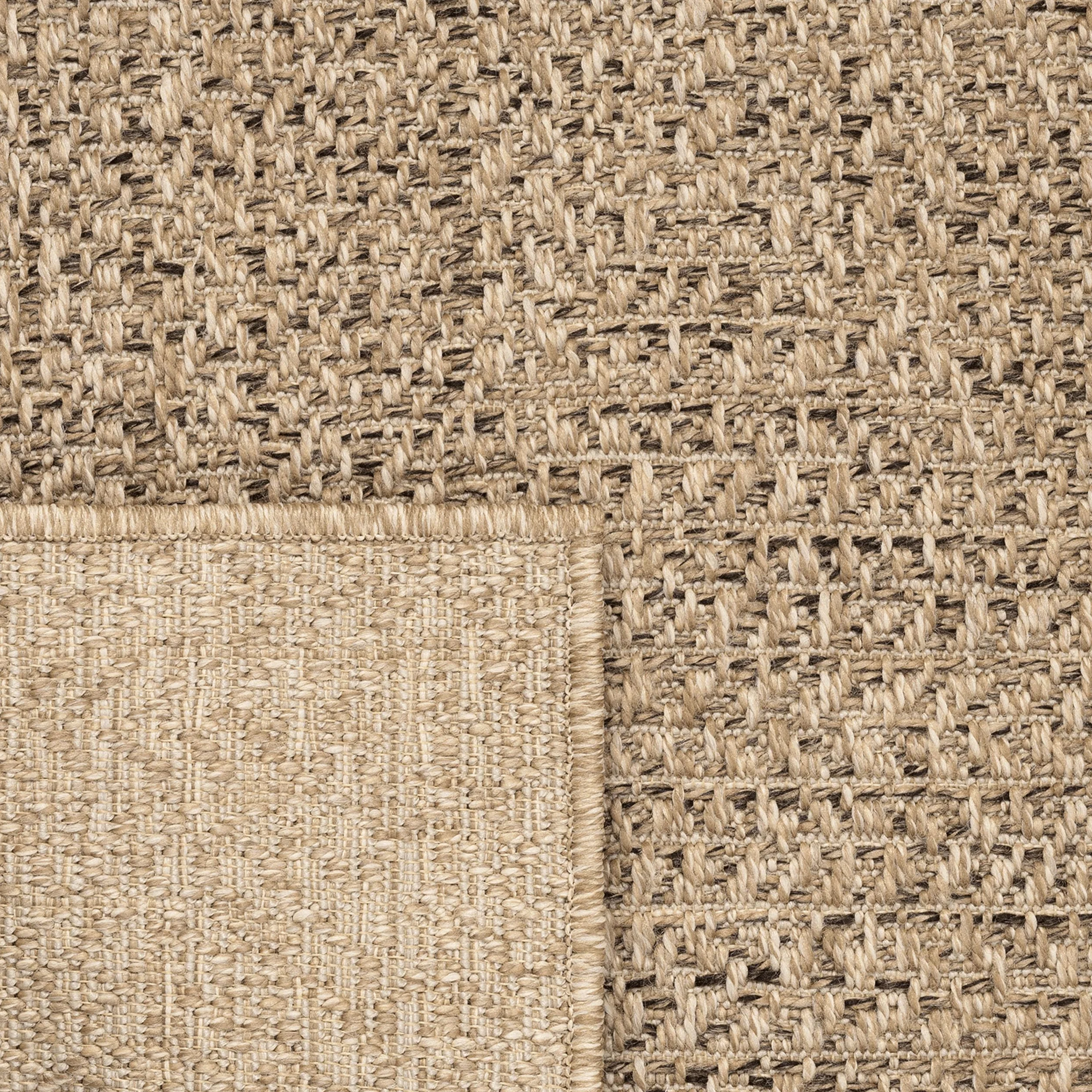 Teppich-Traum Tappeto da esterno grande moderno e resistente effetto juta, perfetto per balconi, giardini e terrazze 240x340 cm
