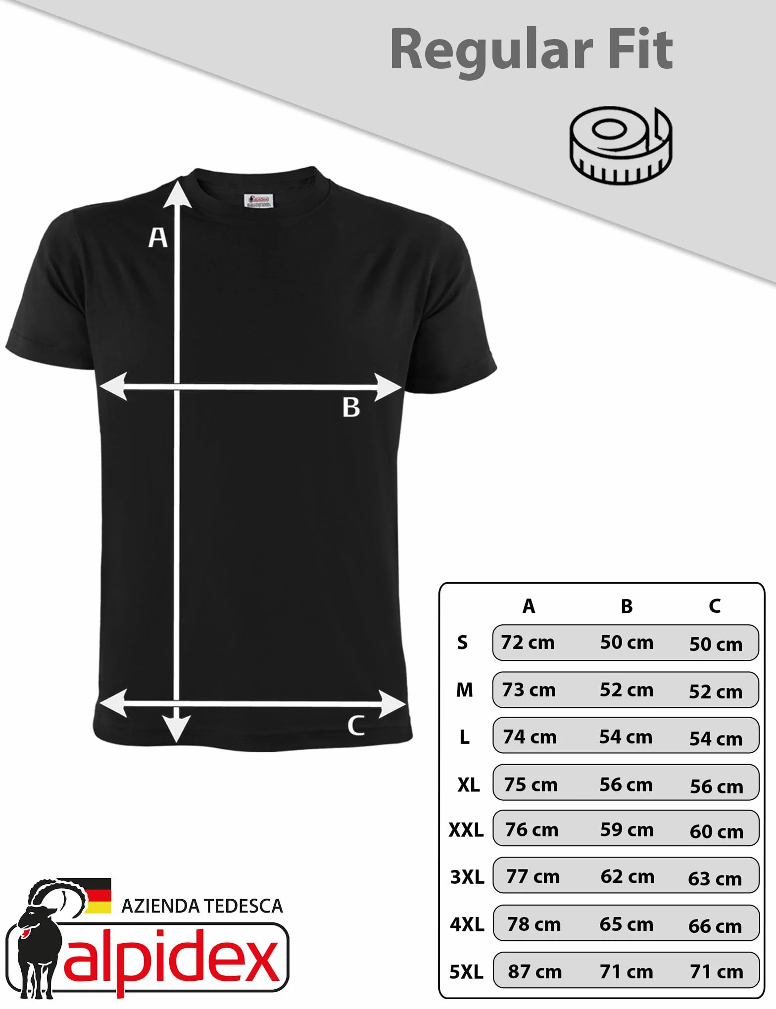 ALPIDEX T-Shirt Uomo Confezione da 5 Girocollo 100% Cotone Manica Corta Basic Casual Tinta Unita