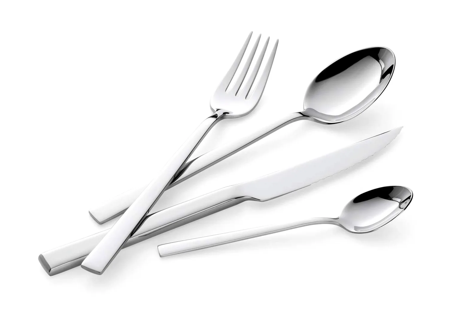 Lagostina Set Smart, Batteria Di Pentole Per Induzione, Acciaio Inossidabile, Grigio, 9 Pezzi & Giada Set Posate Per 6 Persone, Acciaio Inox 18/10, 24 Pezzi