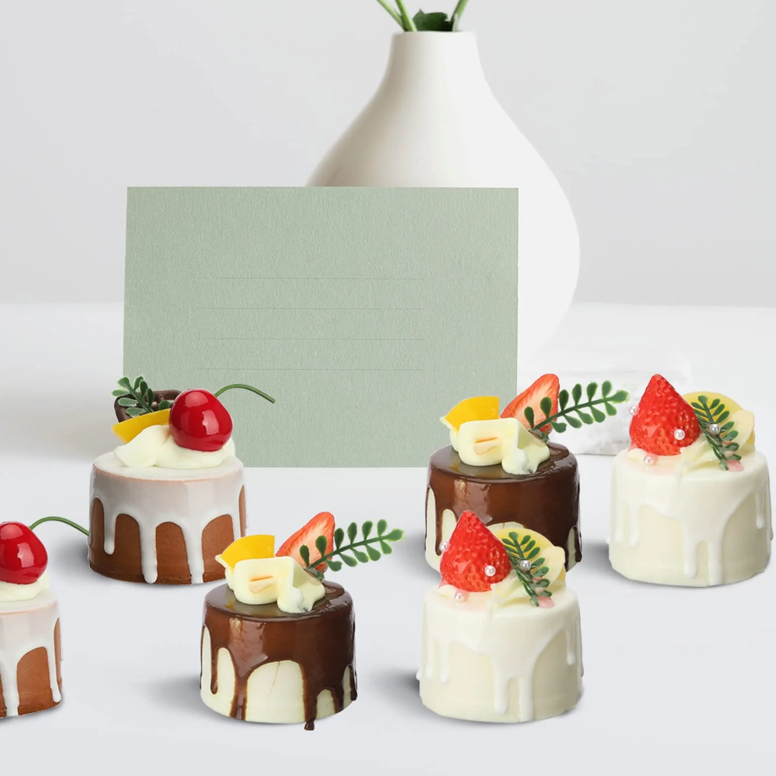 Set di 6 torte finte realistiche per decorazione della cucina