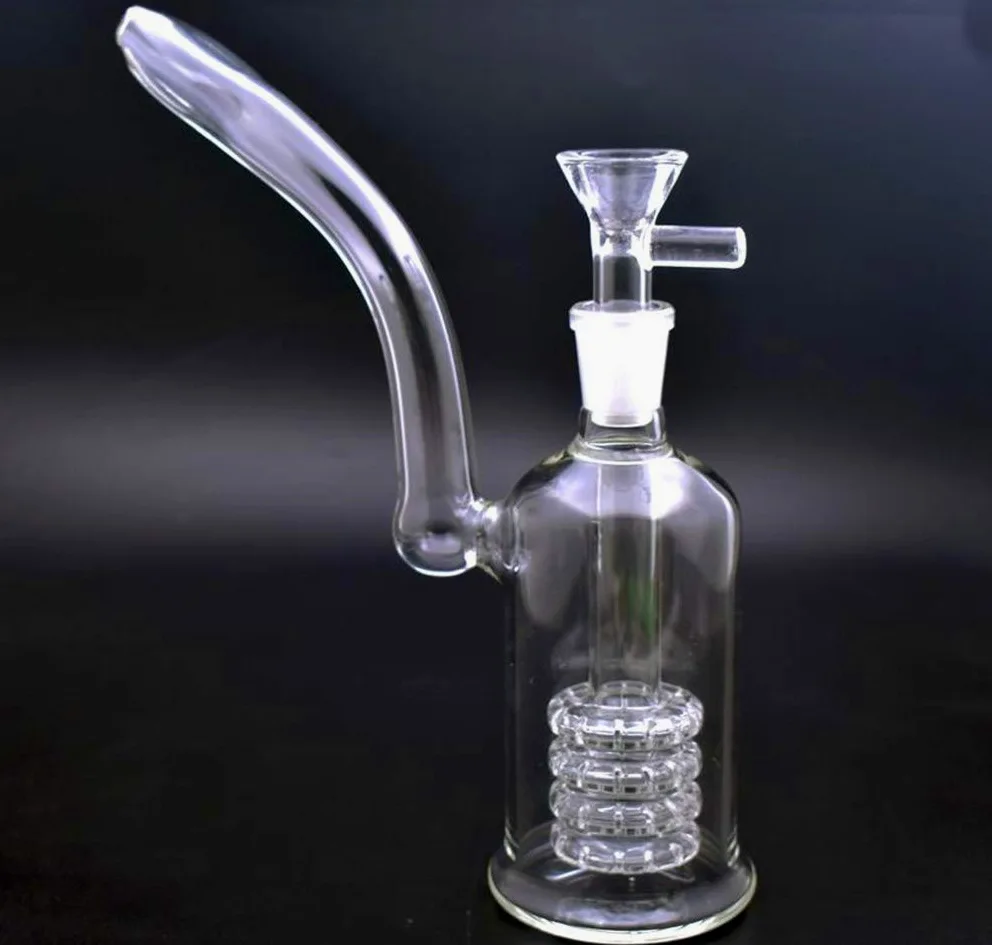 Bruciatore a olio in vetro spesso per raccogliere cenere, 20,3 cm, per bong, con dab rig da 14 mm, per fumare (B)