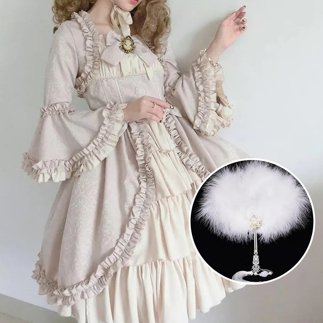 Ventaglio Piume Anni '20 Vintage Handheld Feather Fan Donna Gatsby Party Costume Accessori Bianco