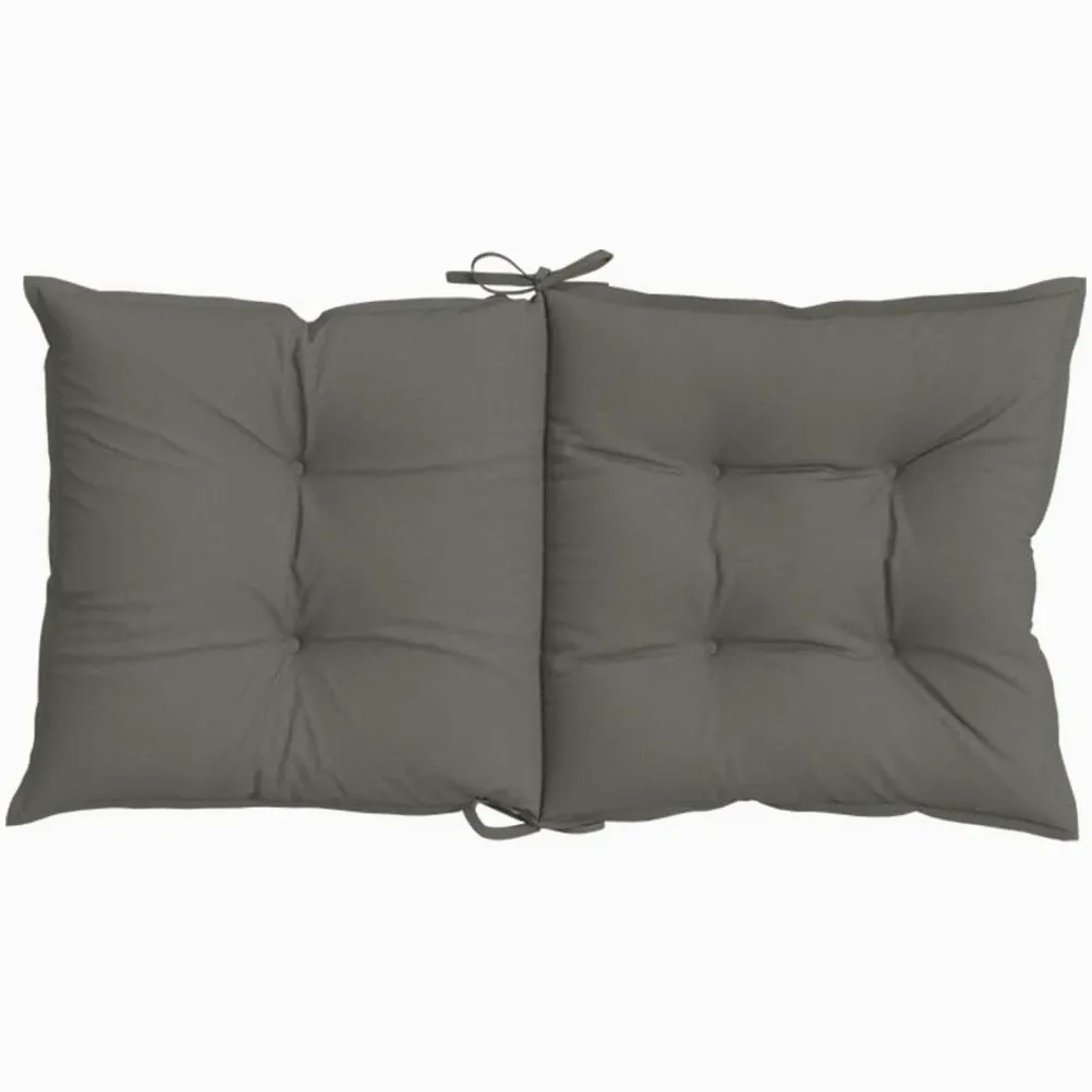 6 cuscini per sedia a schienale basso, 100 x 50 x 7 cm, tessuto in poliestere, con elastico antiscivolo e cordoncini, per sedia da giardino, balcone, terrazza, sala da pranzo, ufficio