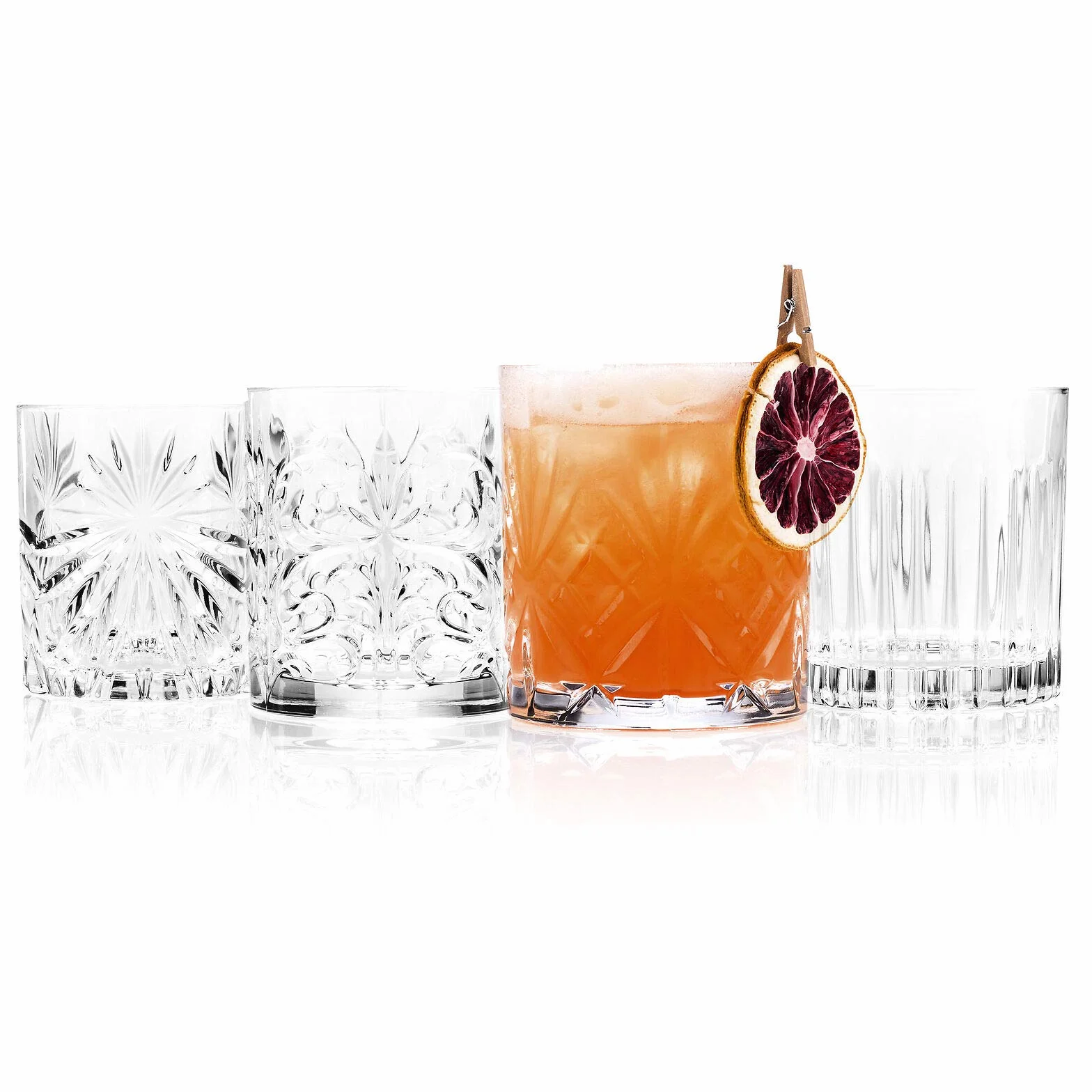 RCR Cristalleria Italiana Mixology 4 Bicchieri Vetro Trasparente