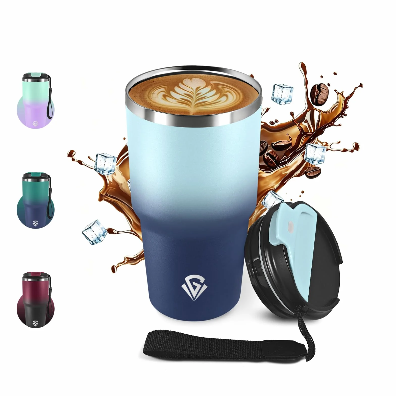 Tazza Termica 600ml Acciaio Inox Doble Pared sin BPA Termos Caffè para Viajes
