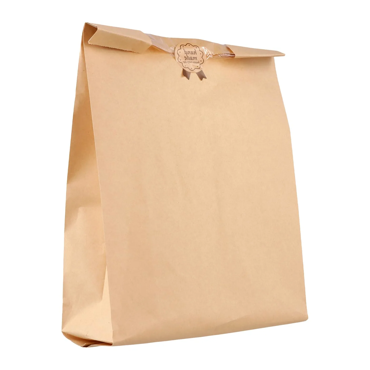 Confezione da 200 sacchetti per pane con finestra trasparente e adesivi sigillanti, sacchetti di carta per alimenti, sacchetti per pani fatti in casa, biscotti, ciambelle, 35 x 21 x 9 cm